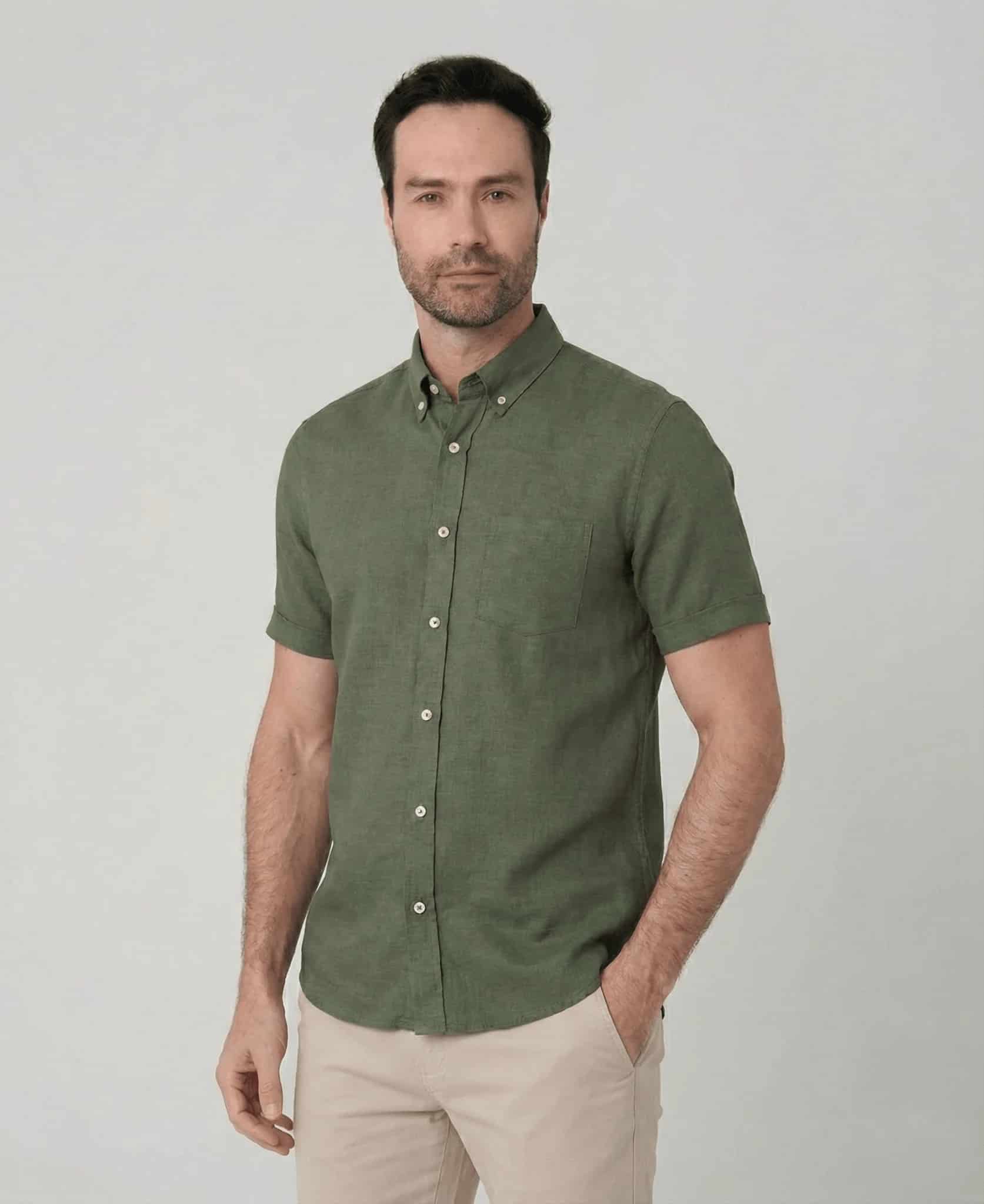 Camisa con bolsillo manga corta para hombre Jon Sonen 027225037 - miniatura 5