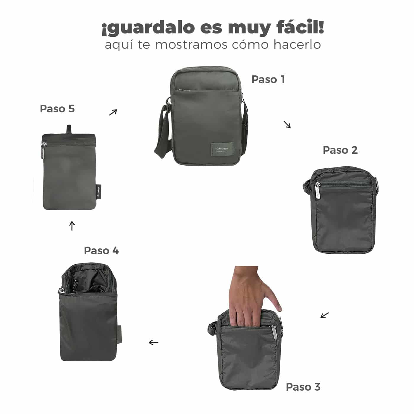 Bolso Manos Libres Mini Citybags ULTRA Bosque - miniatura 6