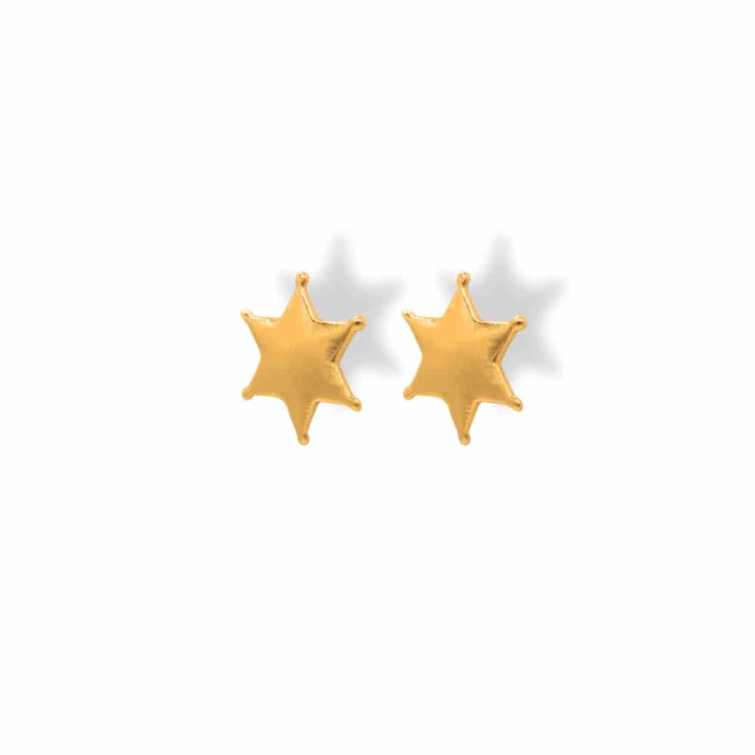 Aretes con estrella de sheriff pequeños - miniatura 1