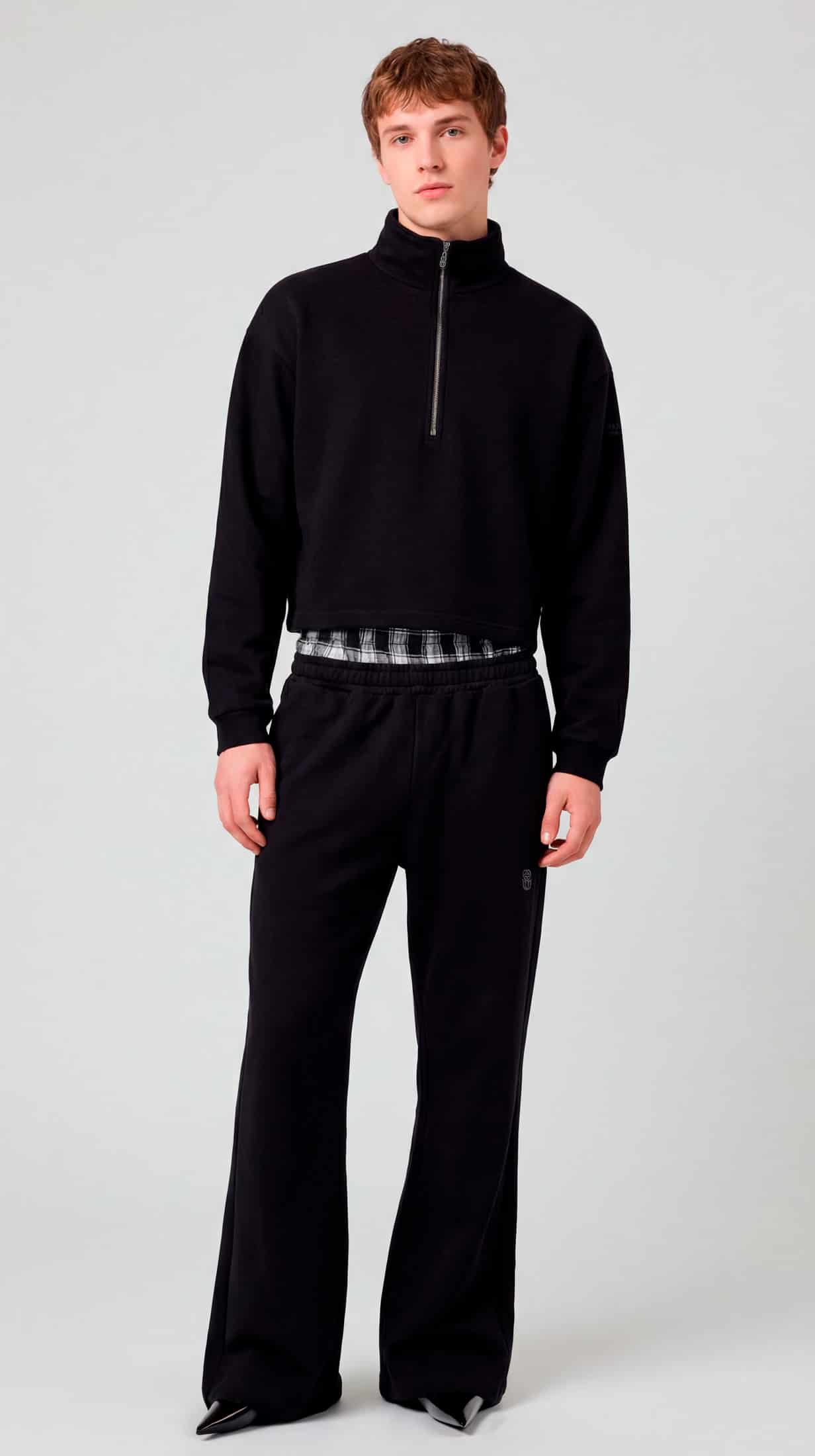 MONOGRAM ZIPPER BLACK SWEATER - miniatura 2