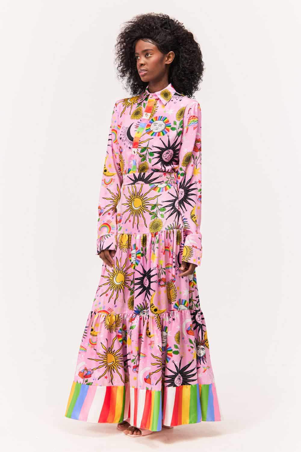 Maxi Falda / Estampado Madre Luna, Padre Sol Rosa - miniatura 2