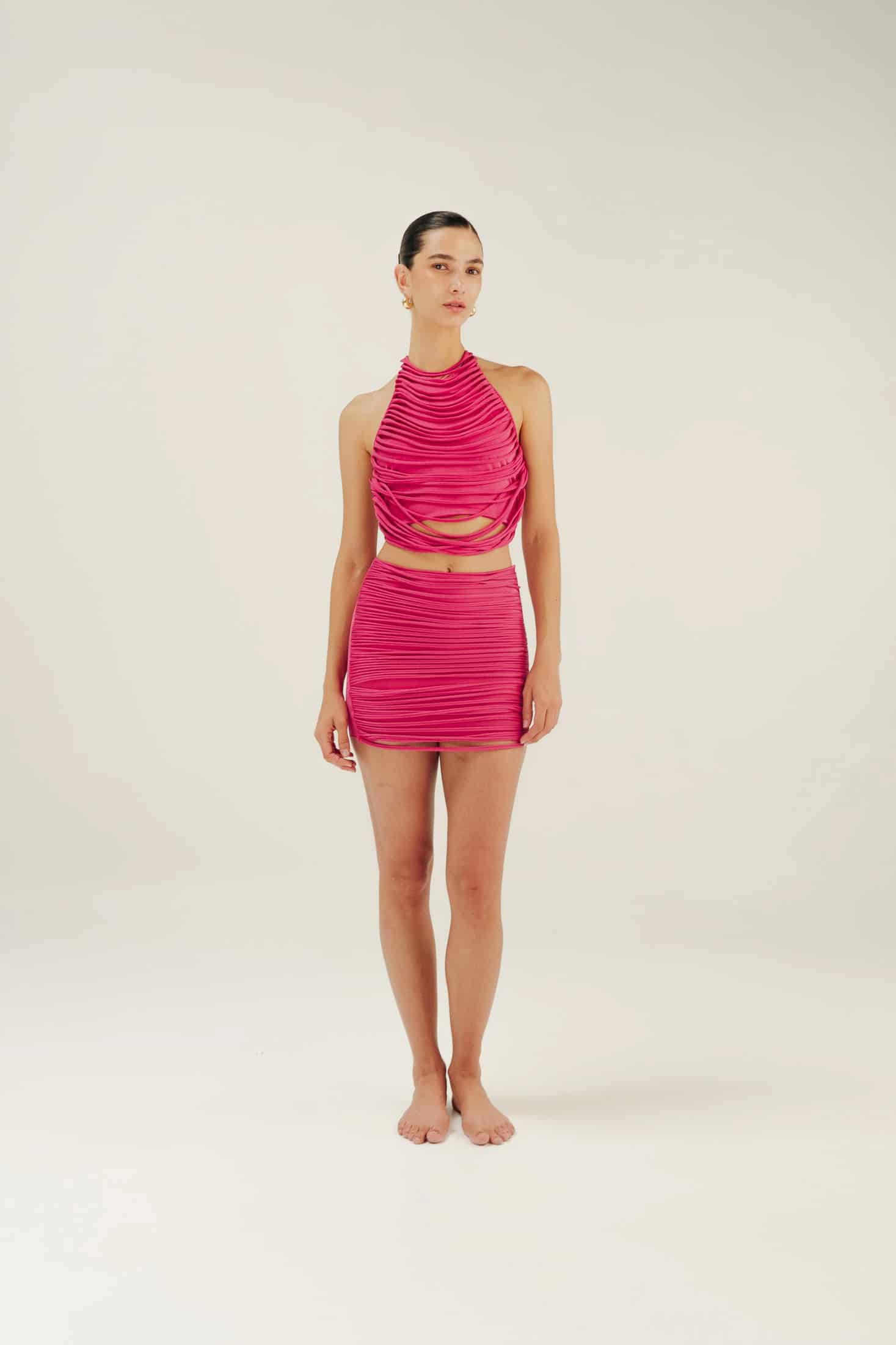 MINI FALDA ANEMONA - PARADISE PINK - miniatura 1