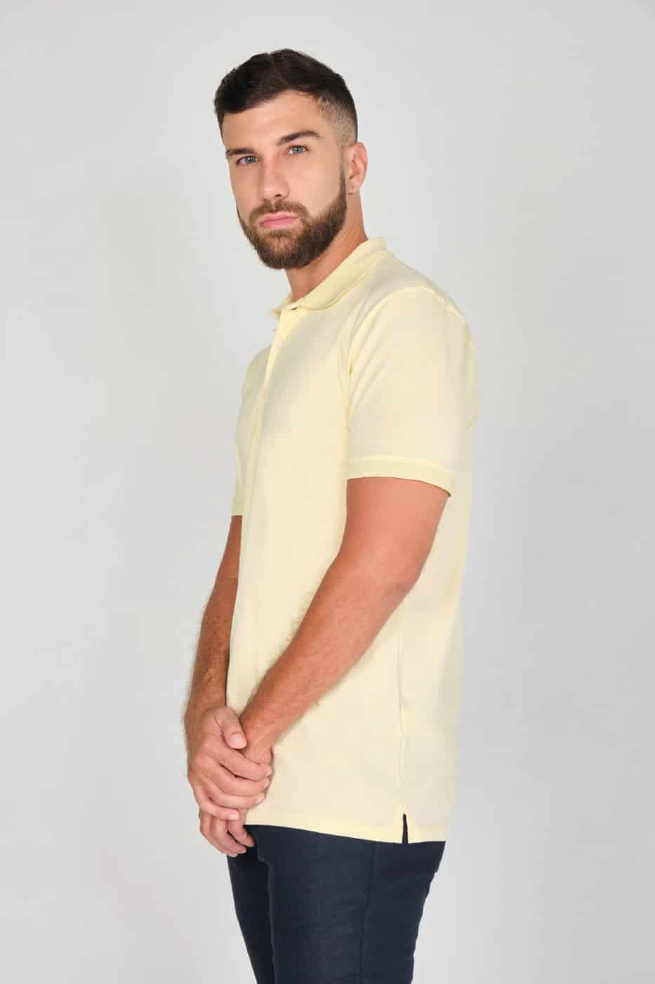 Camiseta Polo 100% Algodón Piqué Amarillo - miniatura 6