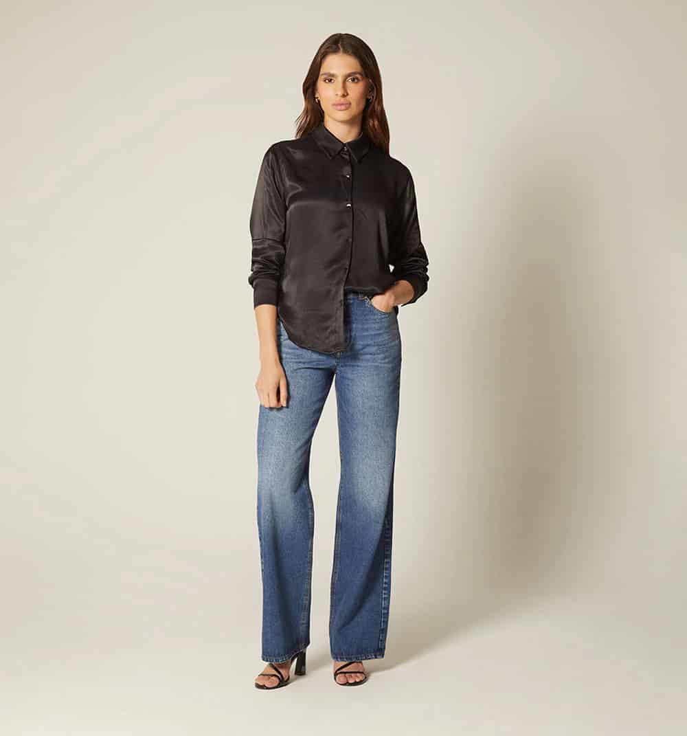 Blusa camisera manga larga - miniatura 1
