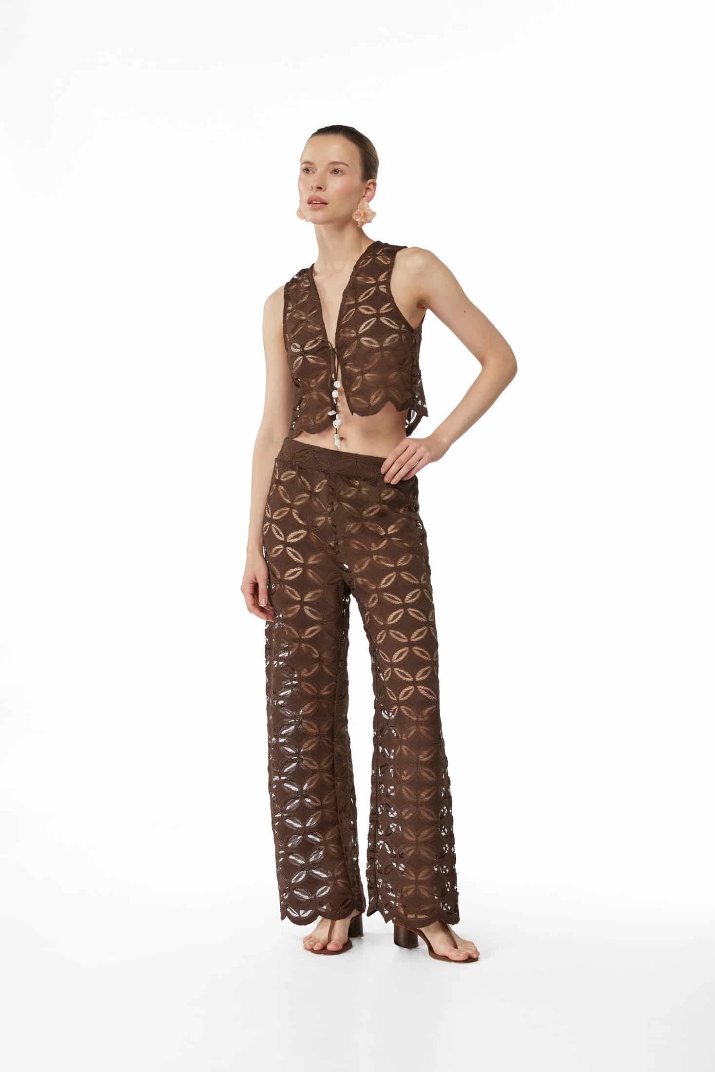 TOSCANA PANTS CHOCOLATE - miniatura 1