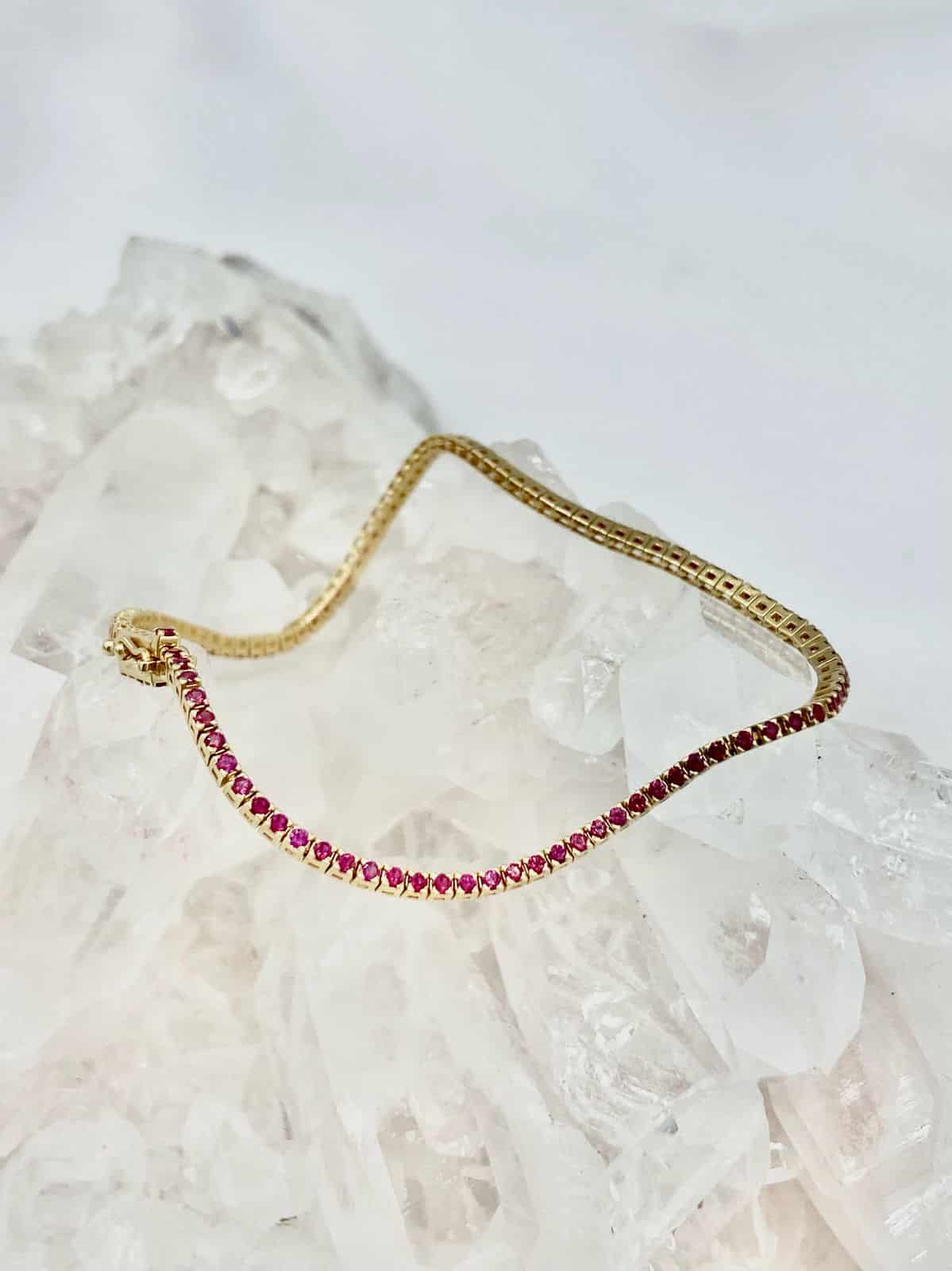 Pulsera Rubí en Oro Amarillo de 18K - miniatura 1