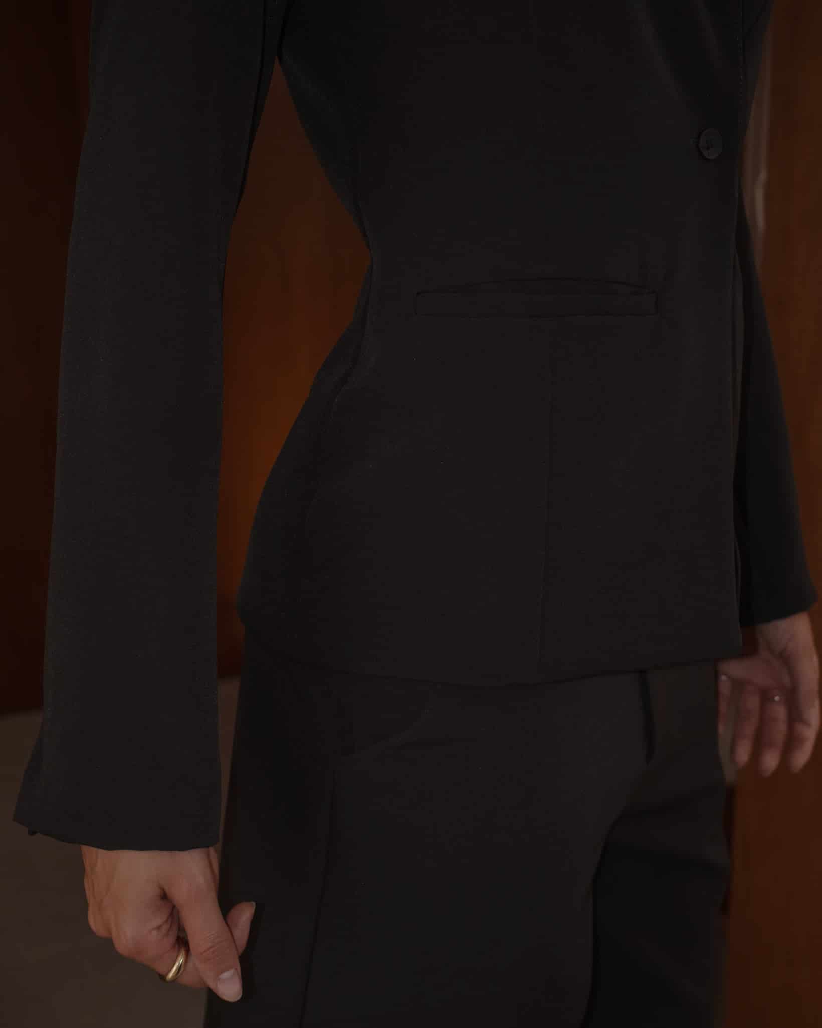 WAIST CLASSIC BLAZER - BLACK - miniatura 6