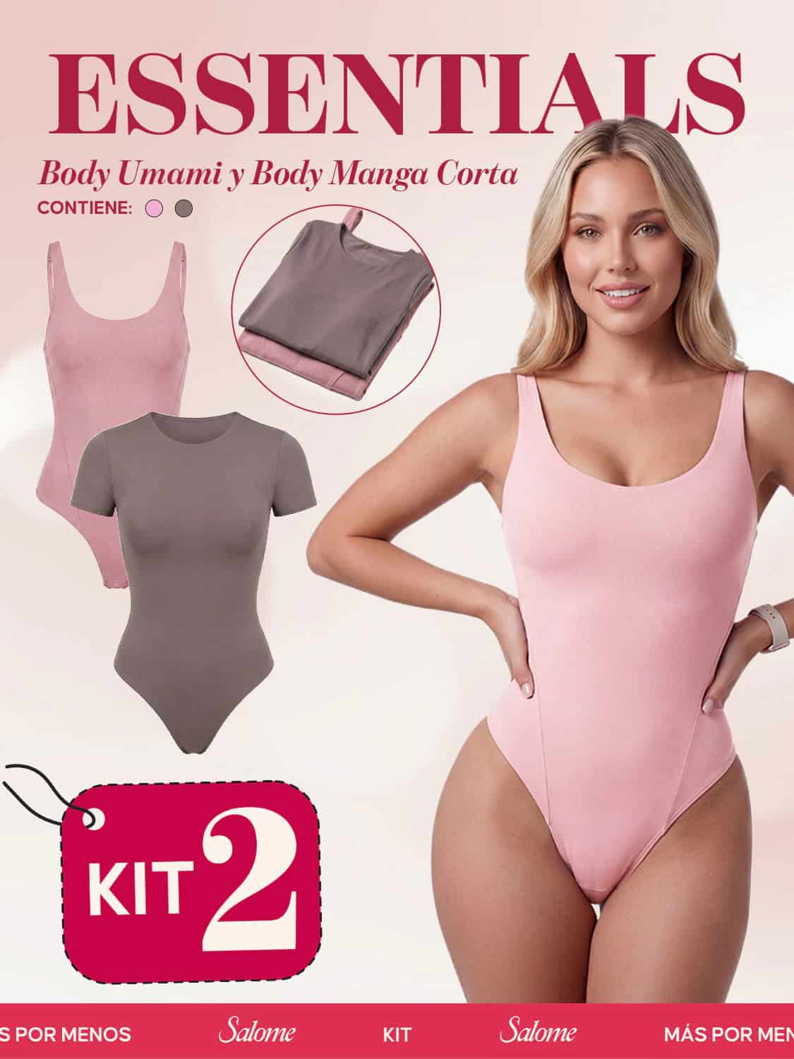 Kit Body Diario Tiras Finas & Manga Corta Sin Costuras | Salome 5005 + 5007 | 01L5 - miniatura 5