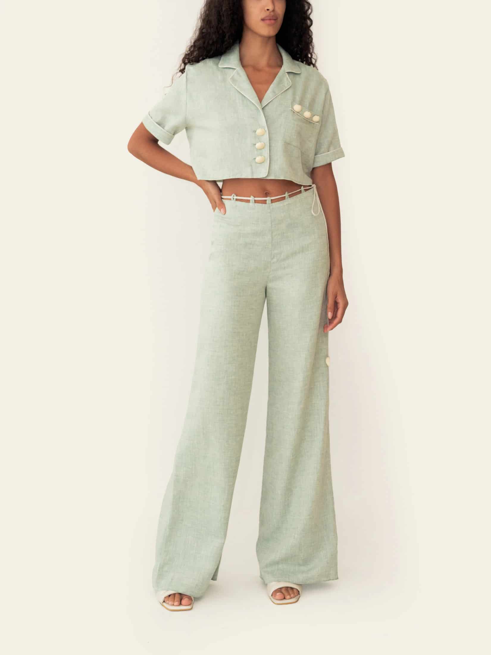 VERA PANT SEAFOAM GREEN - miniatura 3