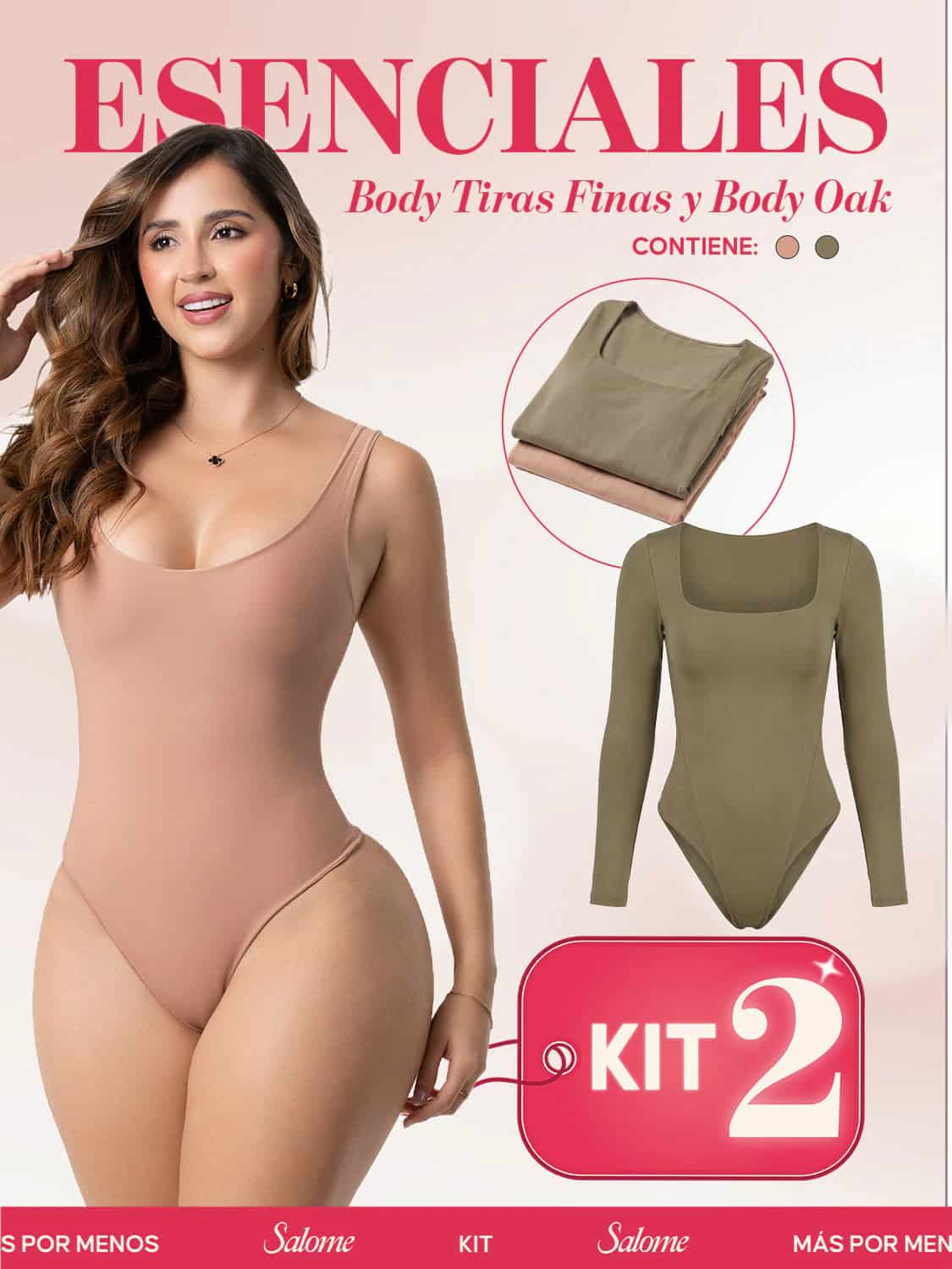 Kit Body Control Abdominal Tiras Finas & Oak Manga Larga | Salome 5003 + 5503 - miniatura 4