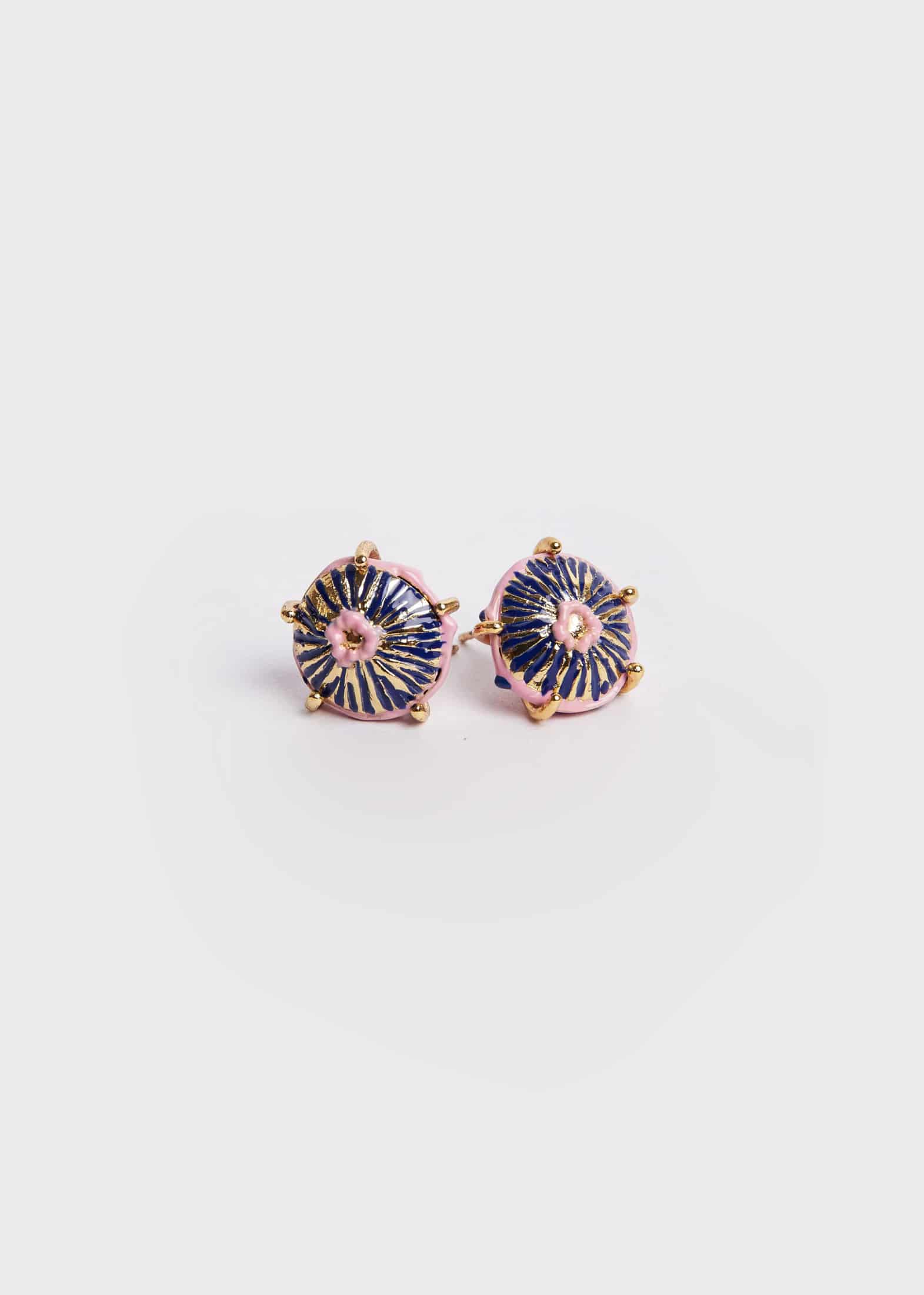 Aretes midi sombrerito azul rosa - miniatura 6