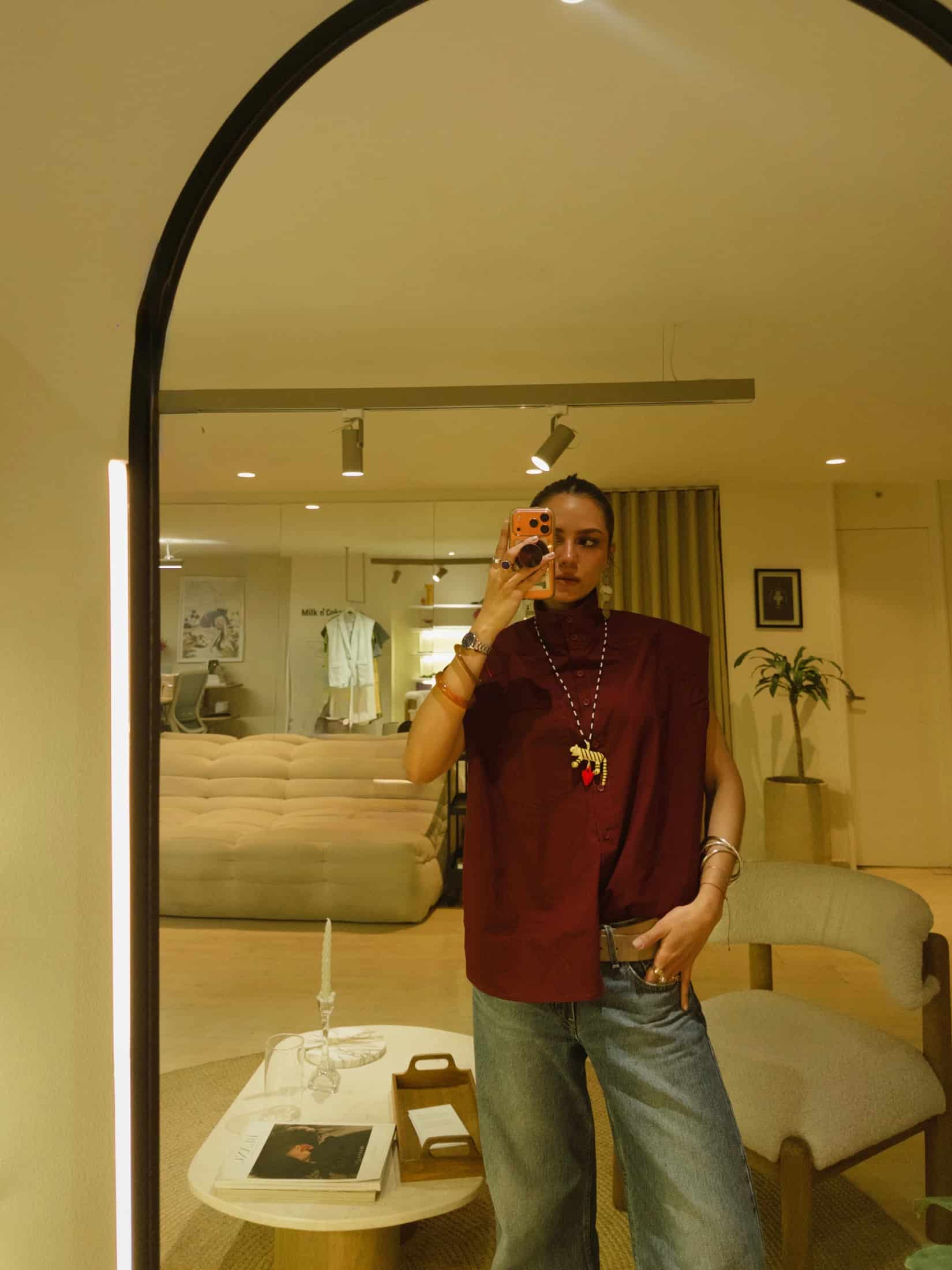Tinto Funnel-Neck Shirt | Vino - miniatura 7