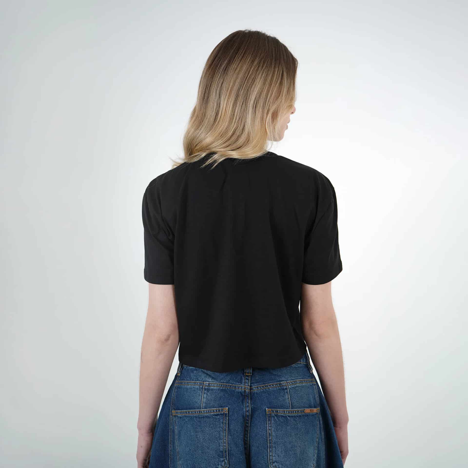 Camiseta crop cuello redondo manga corta estampado Dance - miniatura 10