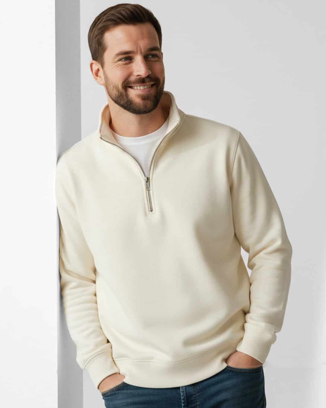 Buzo cuello alto hombre Marfil - miniatura 13