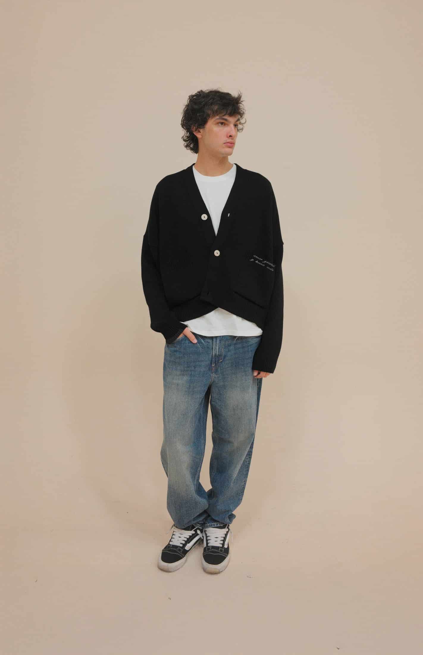 SIGNATURE CARDIGAN BLACK - miniatura 2