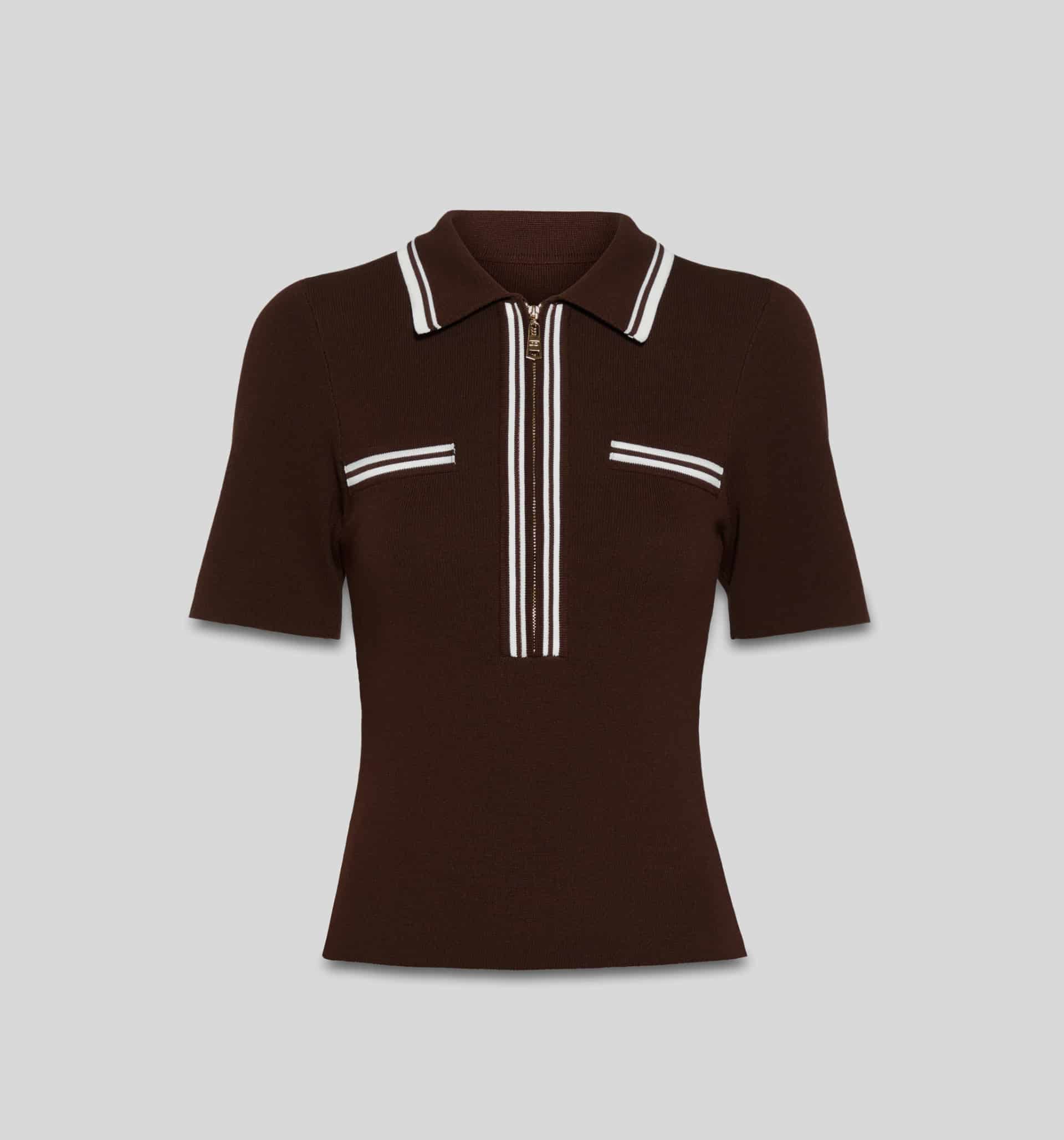Blusa manga corta con cierre frontal - miniatura 2