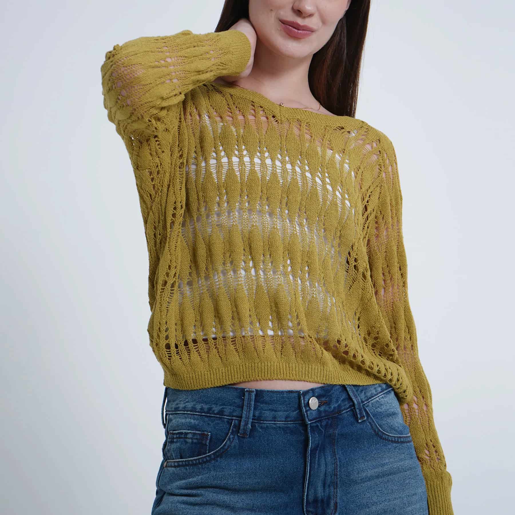 Sweater Cuello V Manga Larga - miniatura 6
