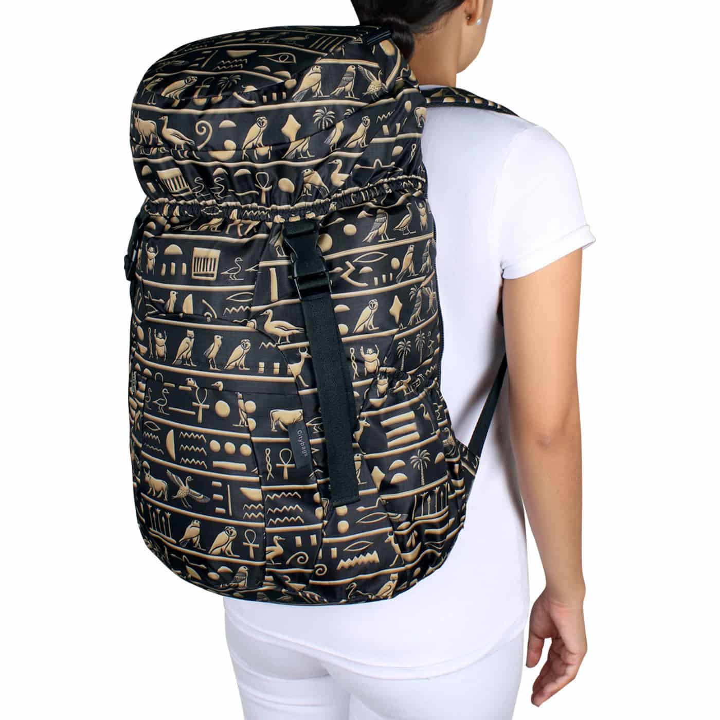 Morral Viajero ULTRA Plegable Estampado Cleopatra Citybags Multicolor - miniatura 5