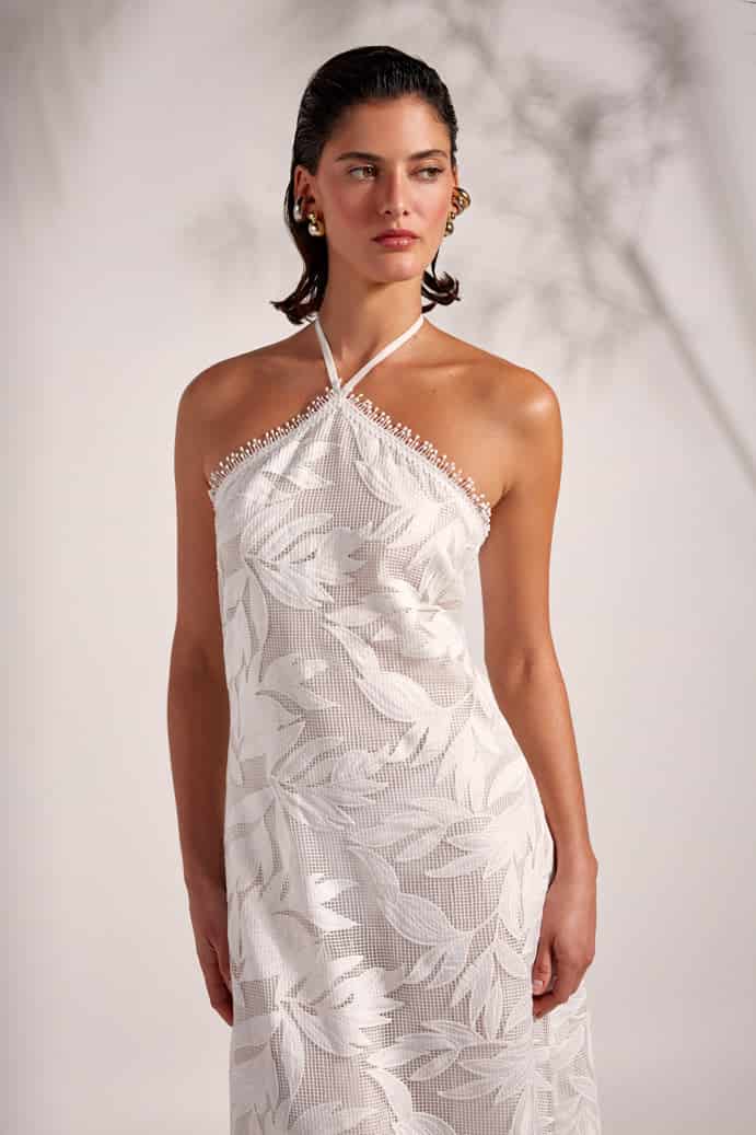 NIA MAXI DRESS WHITE - miniatura 2