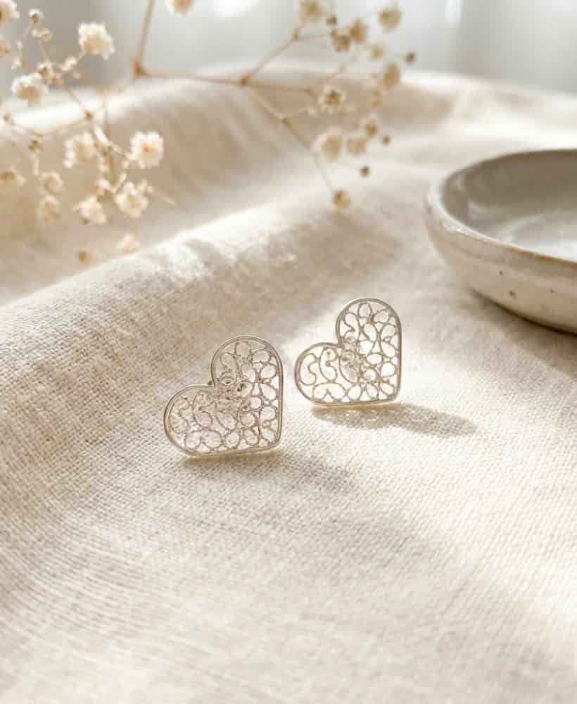 Topo Corazón en plata ley 950 en Filigrana - miniatura 2