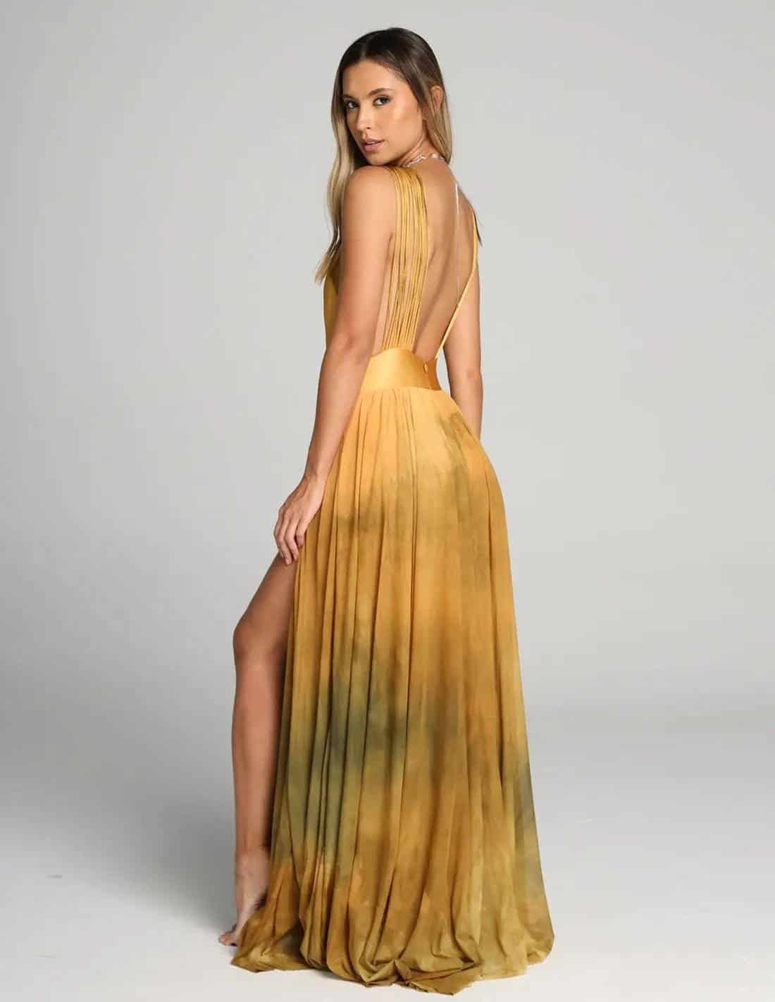 Vestido Equinoccio Gold Mustard - miniatura 2