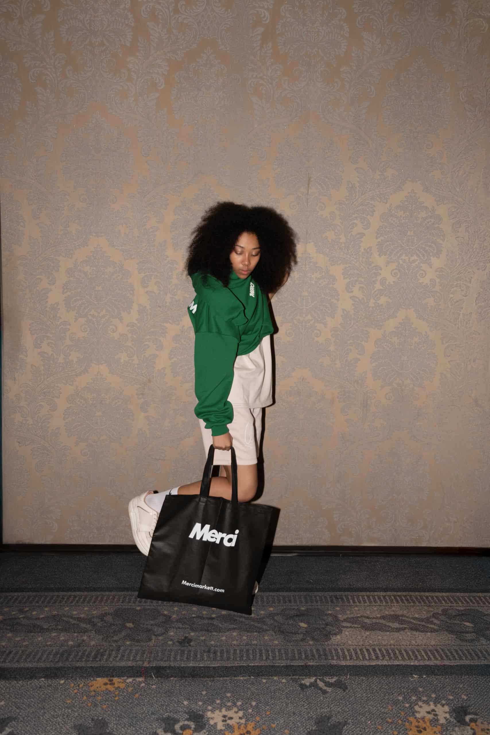 Hoodie Verde Oversize P - miniatura 4
