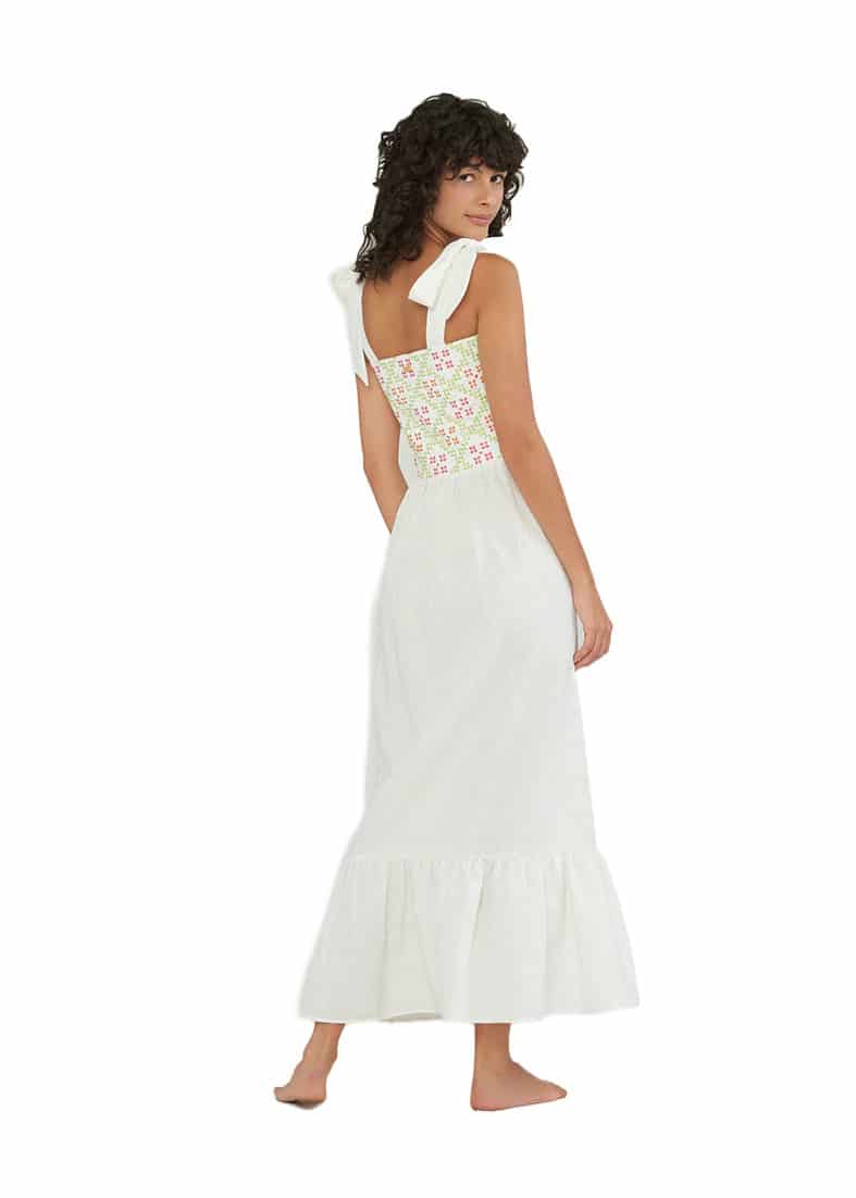 Vestido Granny Embroidered Ivory - miniatura 2