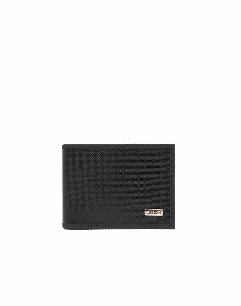 Billetera en cuero para hombre en negro REF THJ100 - miniatura 1