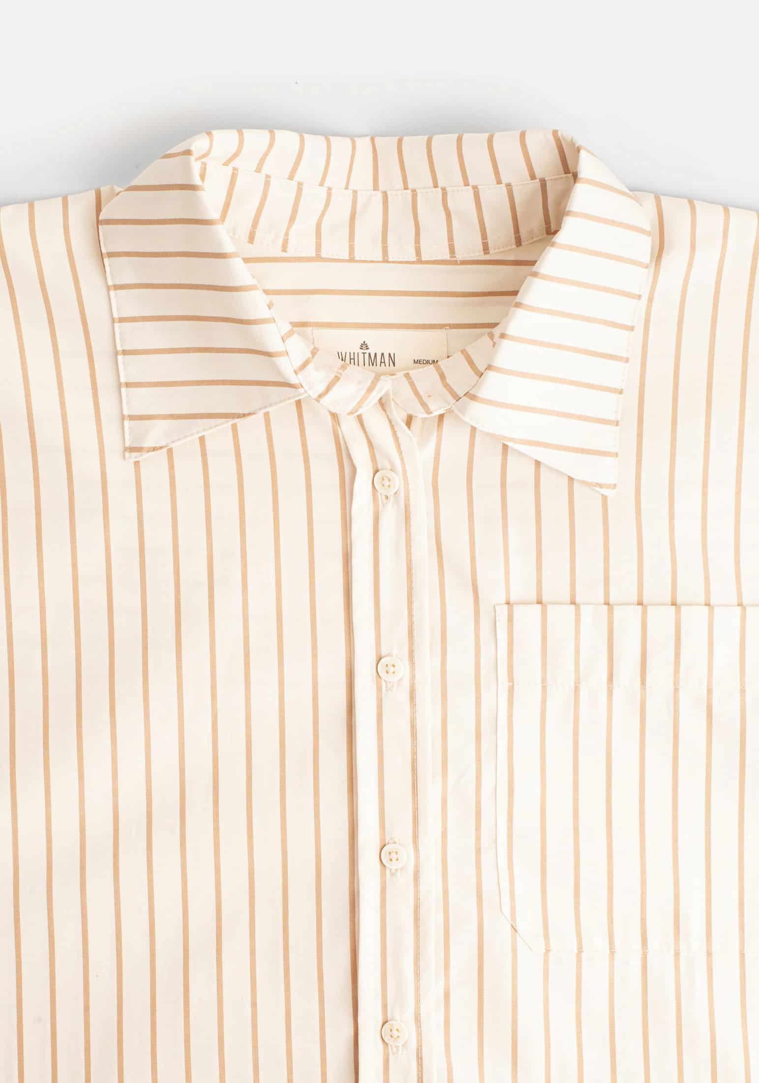 Camisa M Antonella Rayas Marfil - Taupe - miniatura 2
