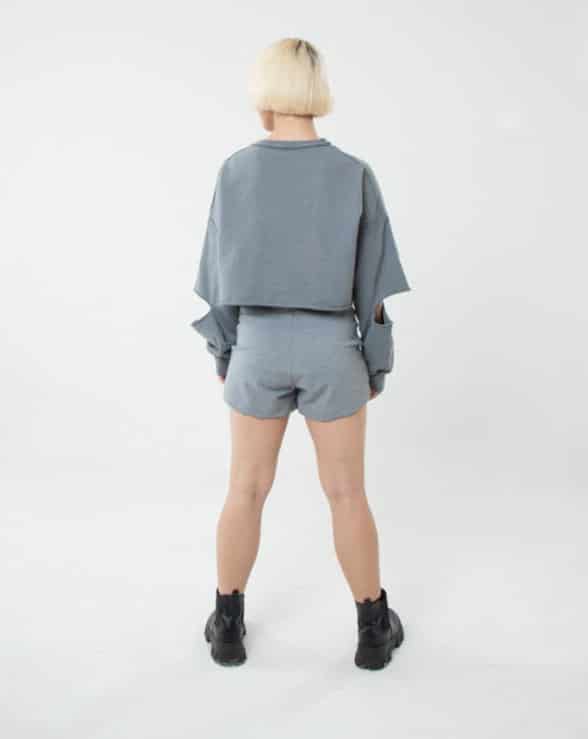 Falda Short Basic Sgo Gris - miniatura 3