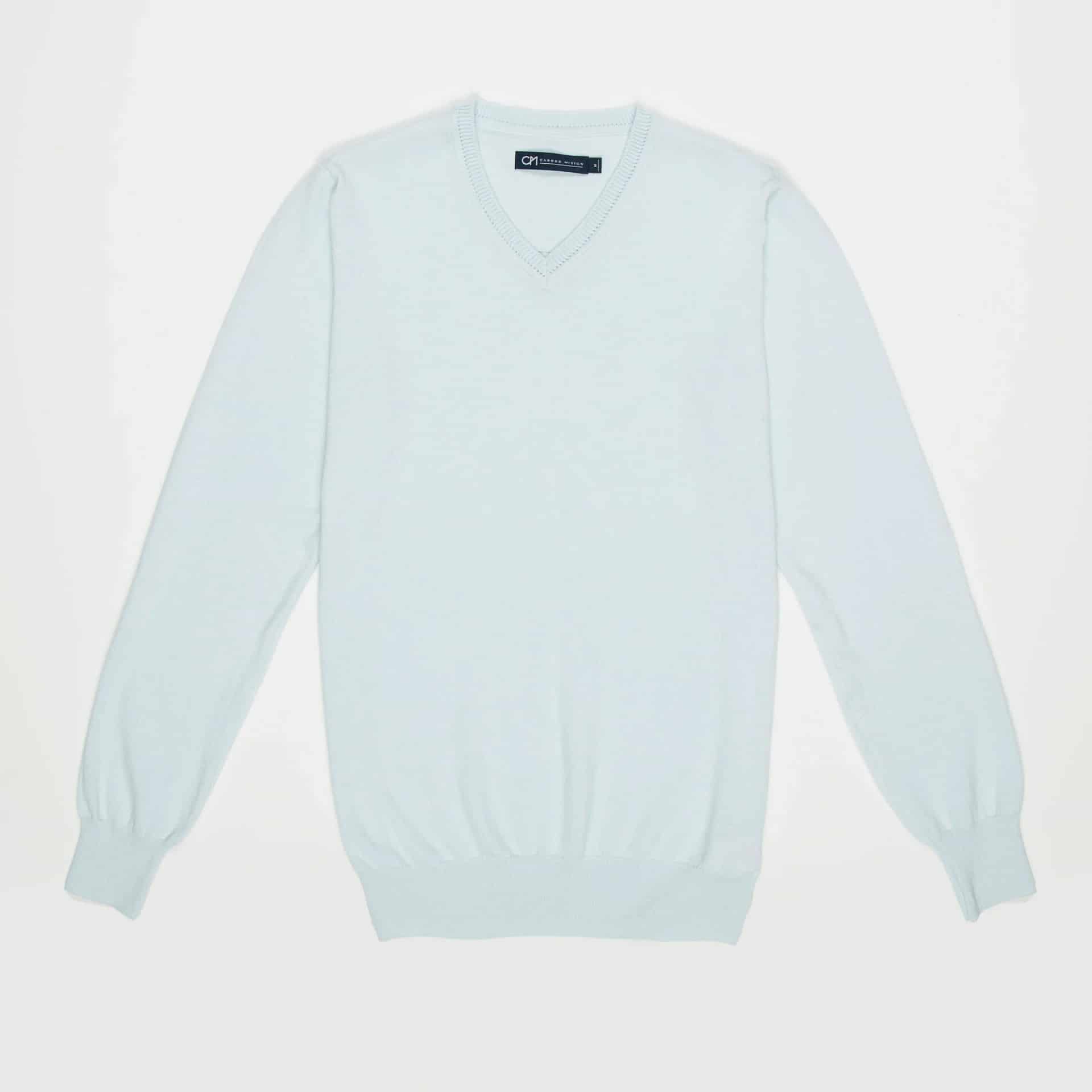 Saco Cuello V Algodón Azul Cielo - miniatura 10