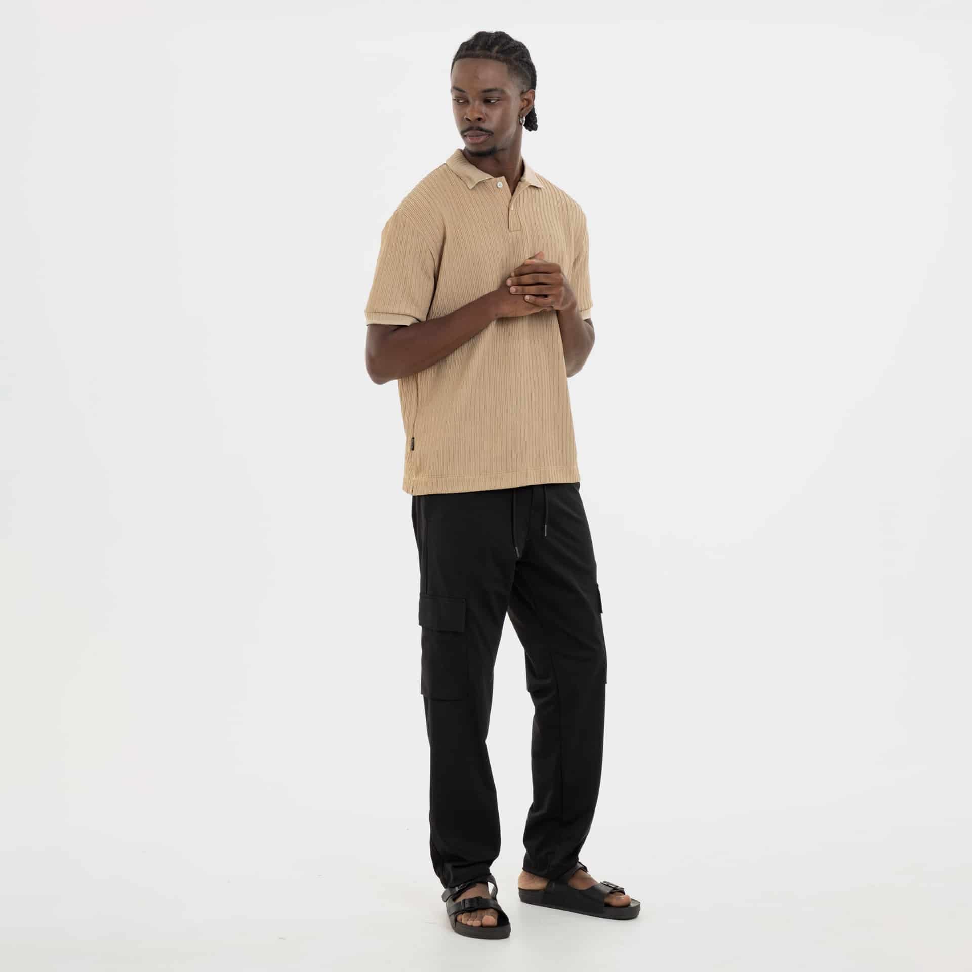Refined Polo Knit Kaki - miniatura 2