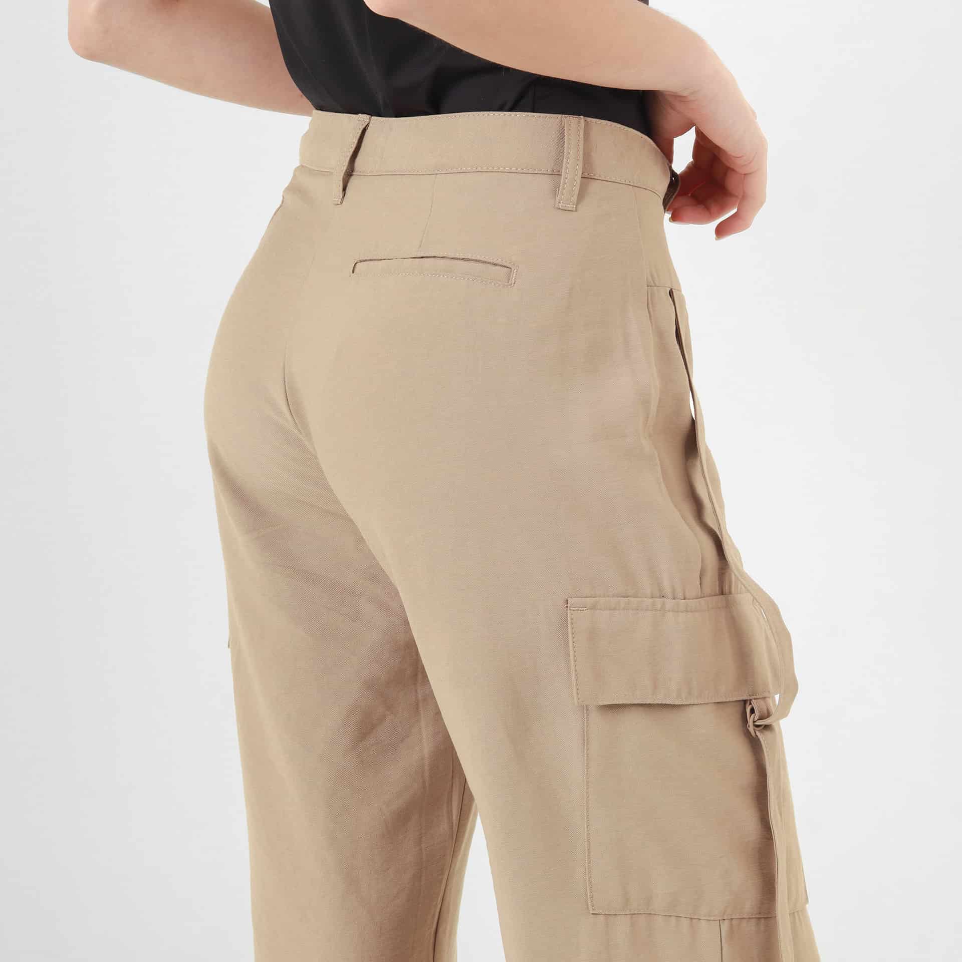 Pantalon Tipo Cargo Tiro Alto Bota Recta - miniatura 2