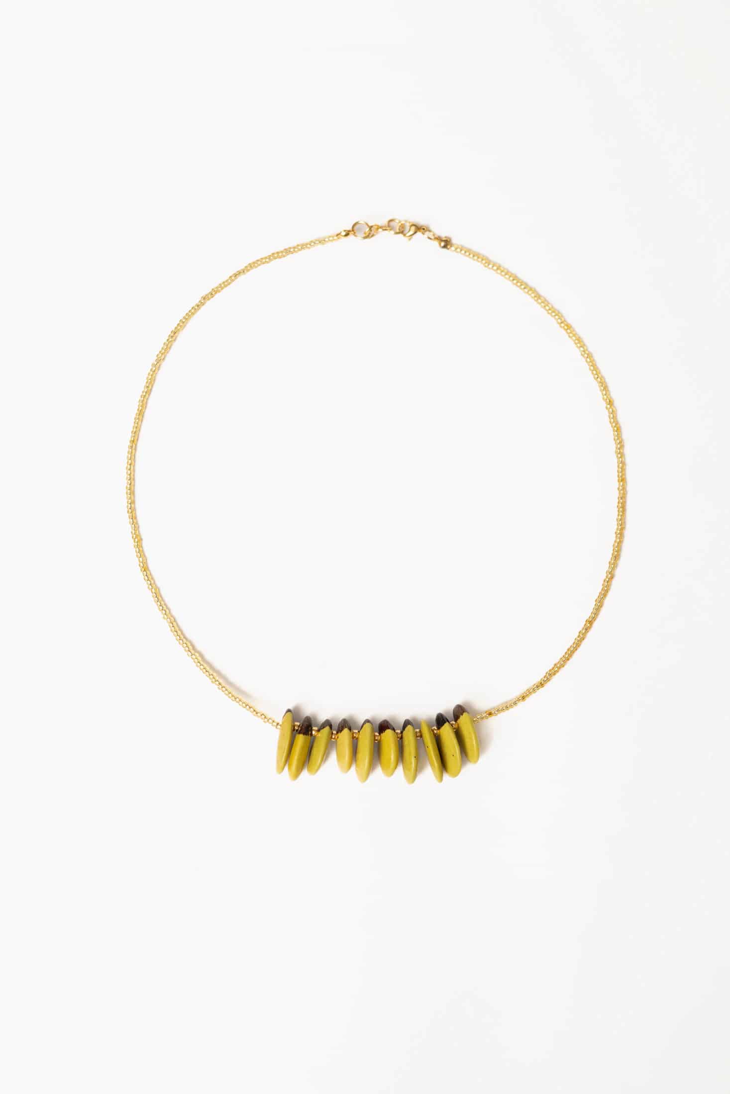 Collar Arado Frijol Verde - miniatura 1