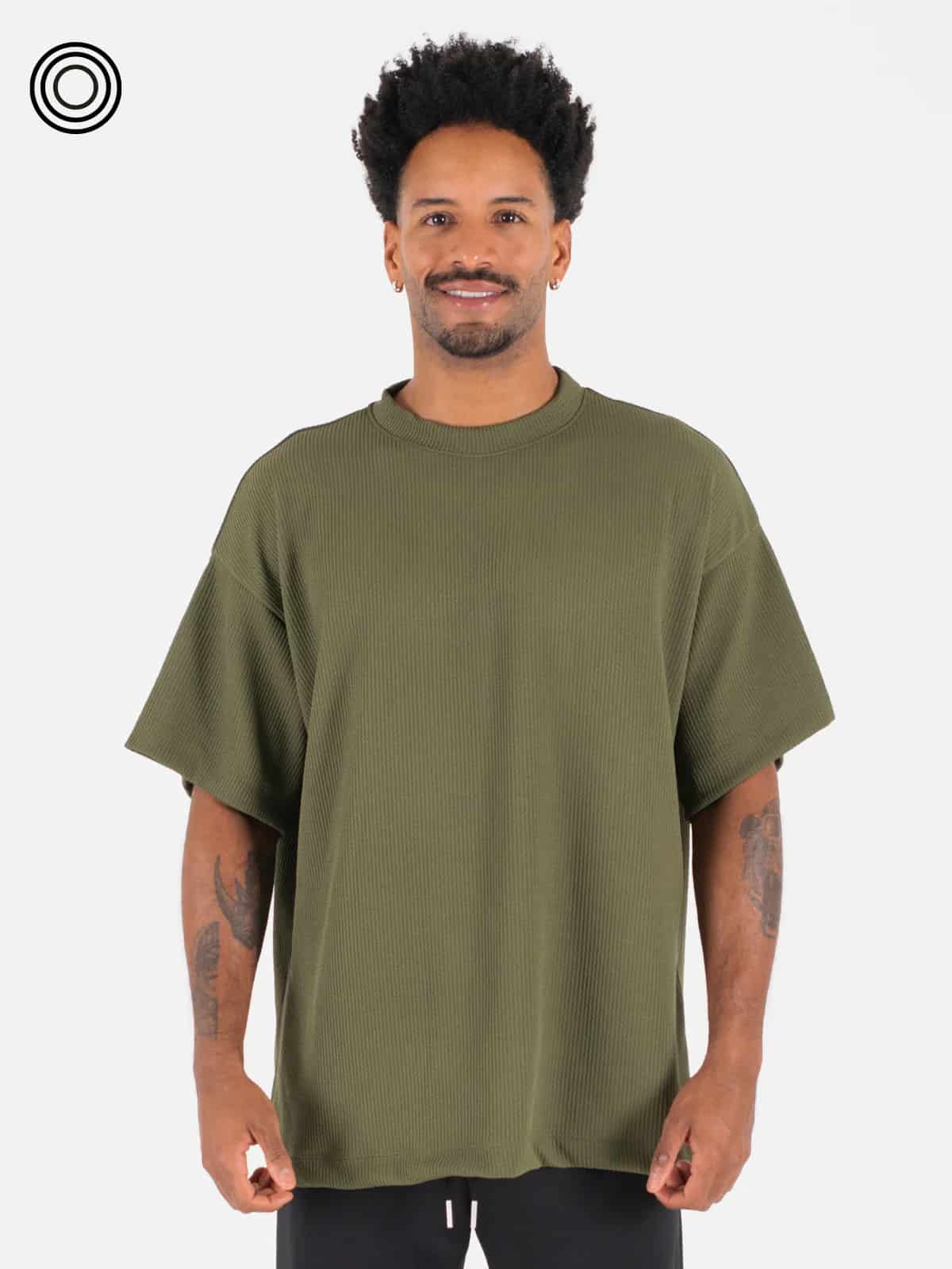 Camiseta hombre stone verde militar - miniatura 2