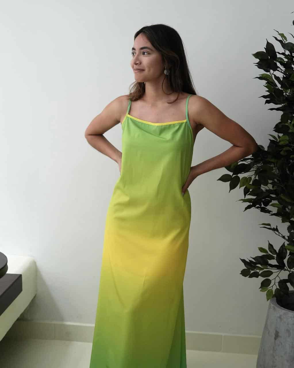 Vestido hamaca verde degrade - miniatura 1
