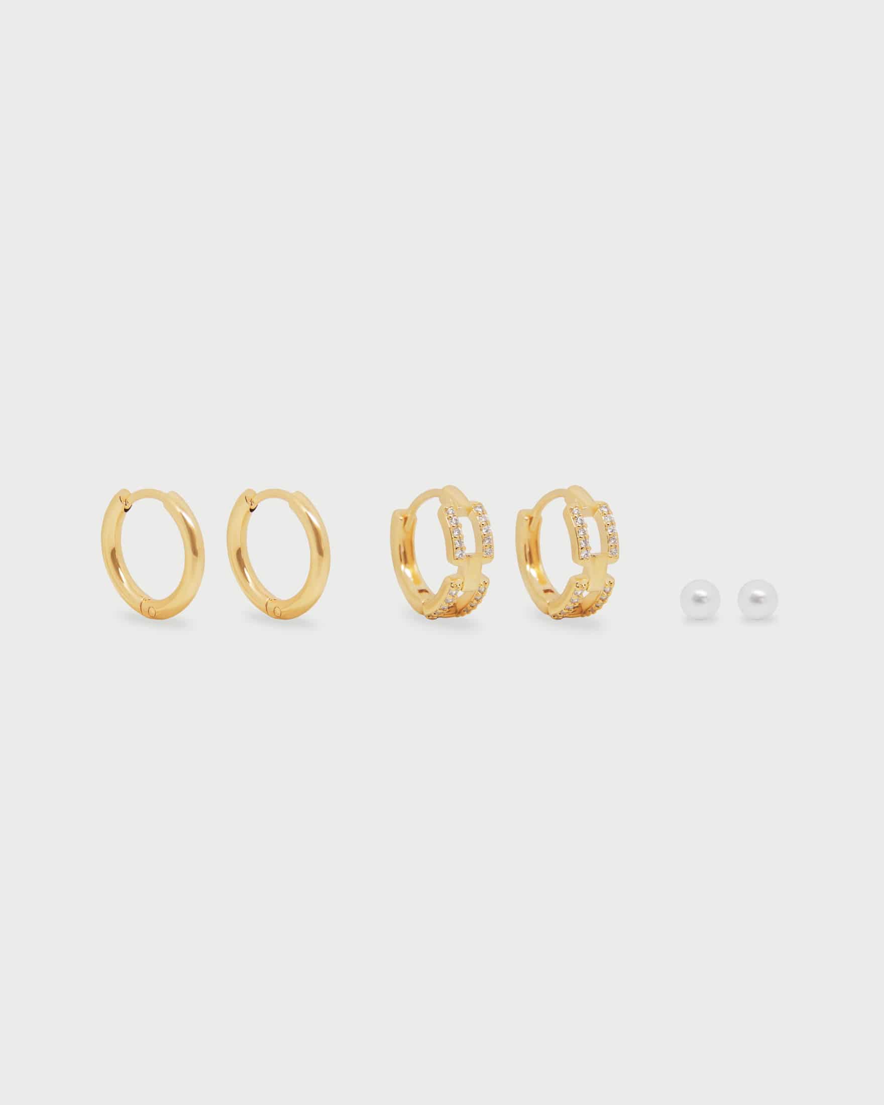 Set X3 Aretes Perla - miniatura 1