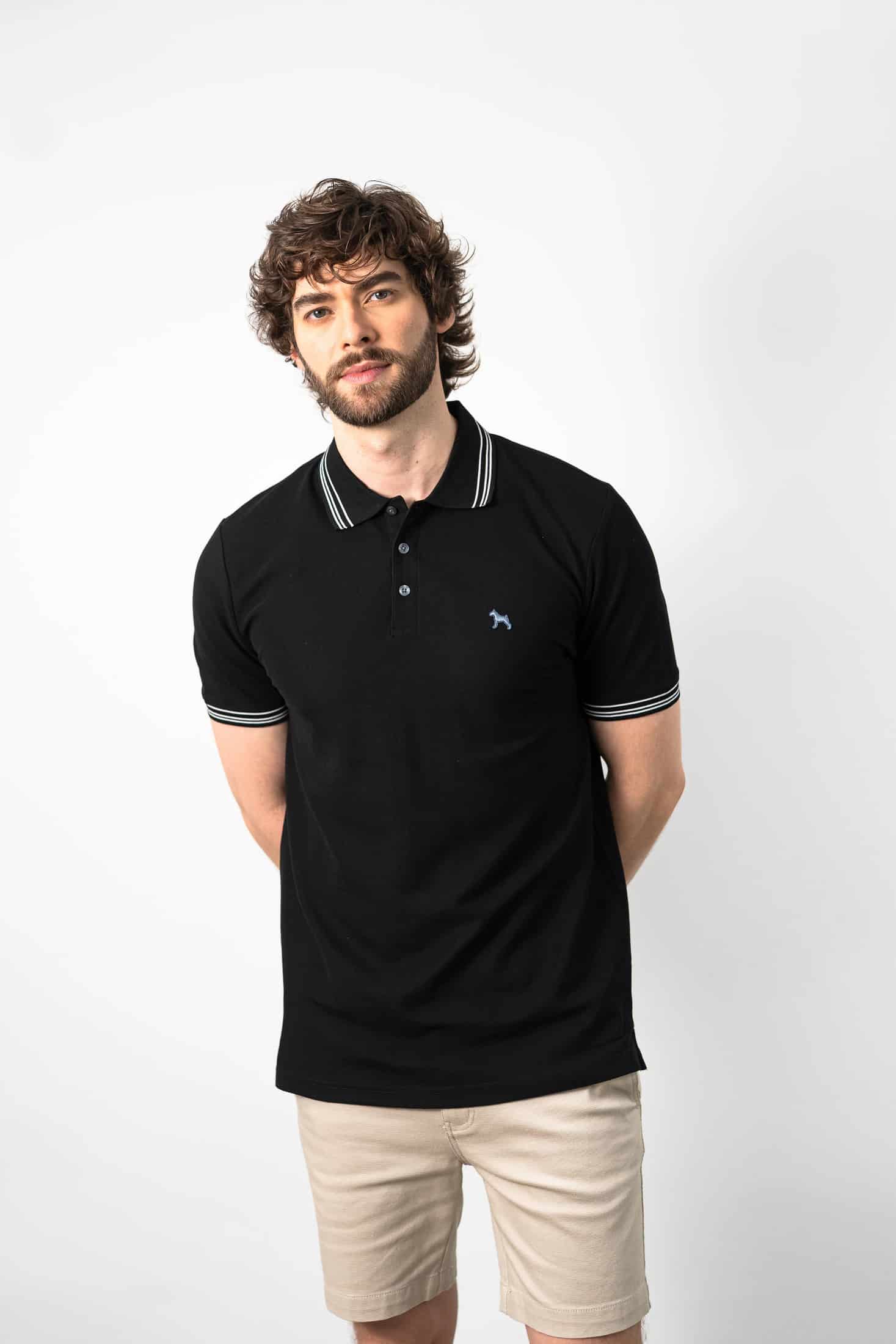 Polo Básica Negro/Blanco - miniatura 2