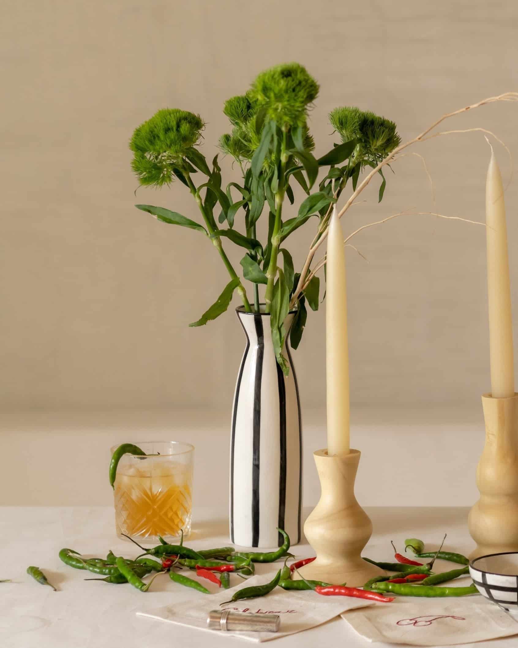 VASE - STRIPED BLACK - miniatura 2