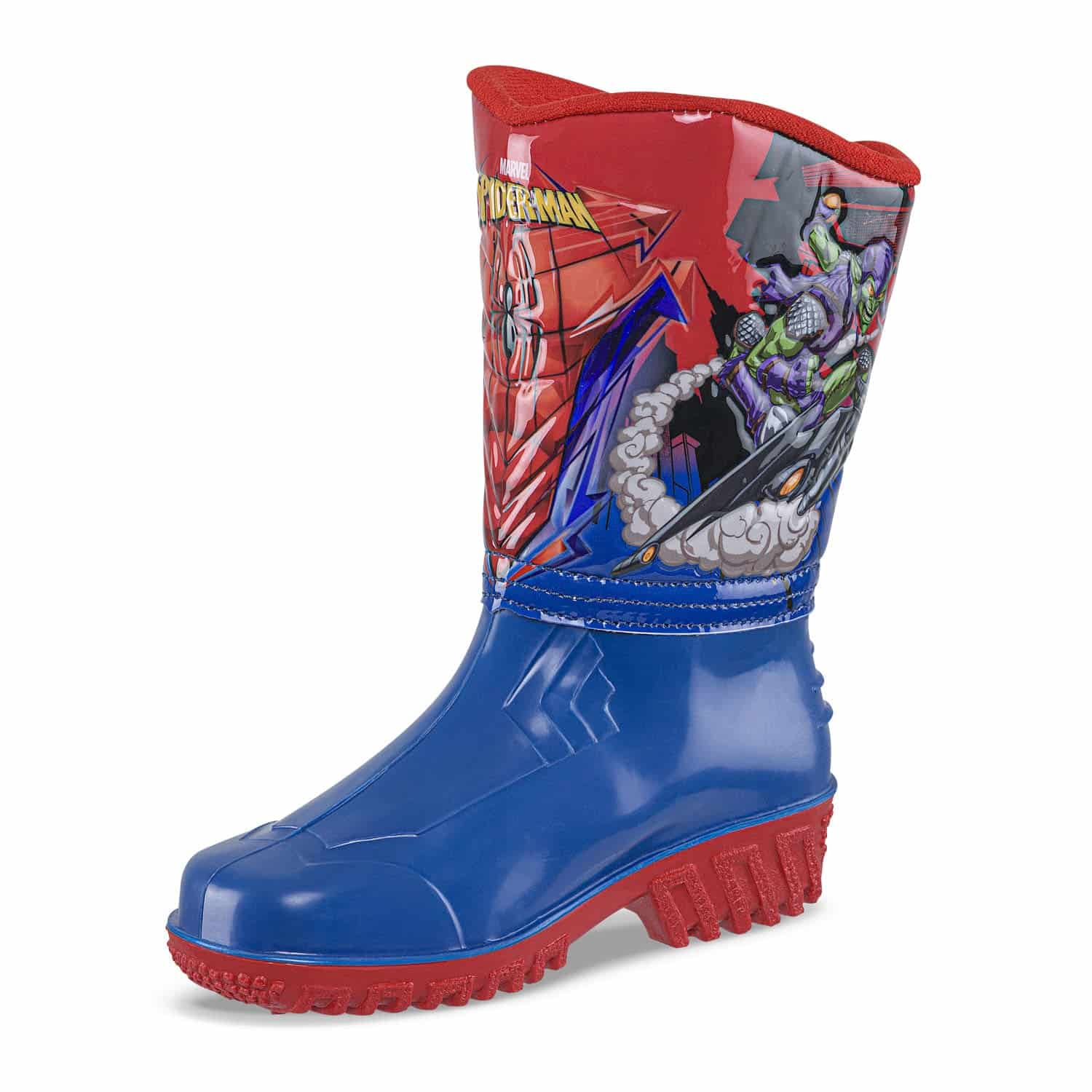 Botas Lluvia Spiderman Parker Azul-Rojo Disney Para Niño - miniatura 2