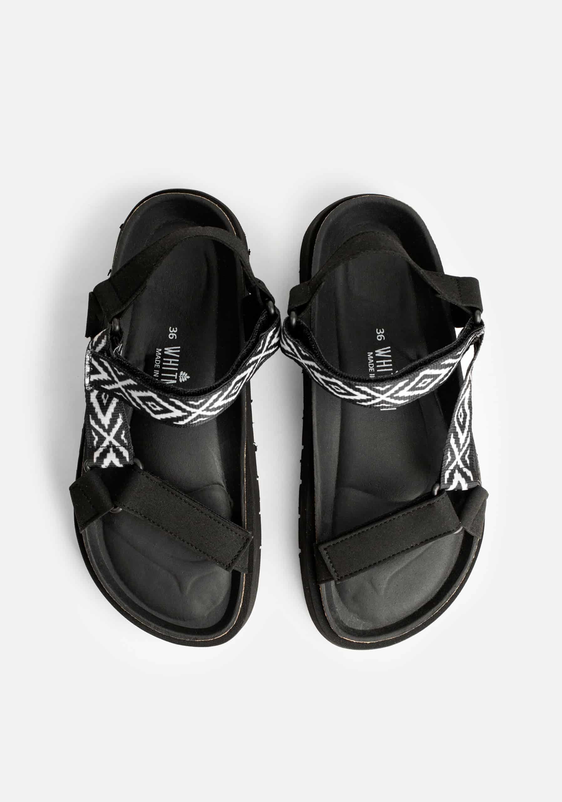 Sandalia Bruni Negro - Marfil - miniatura 3