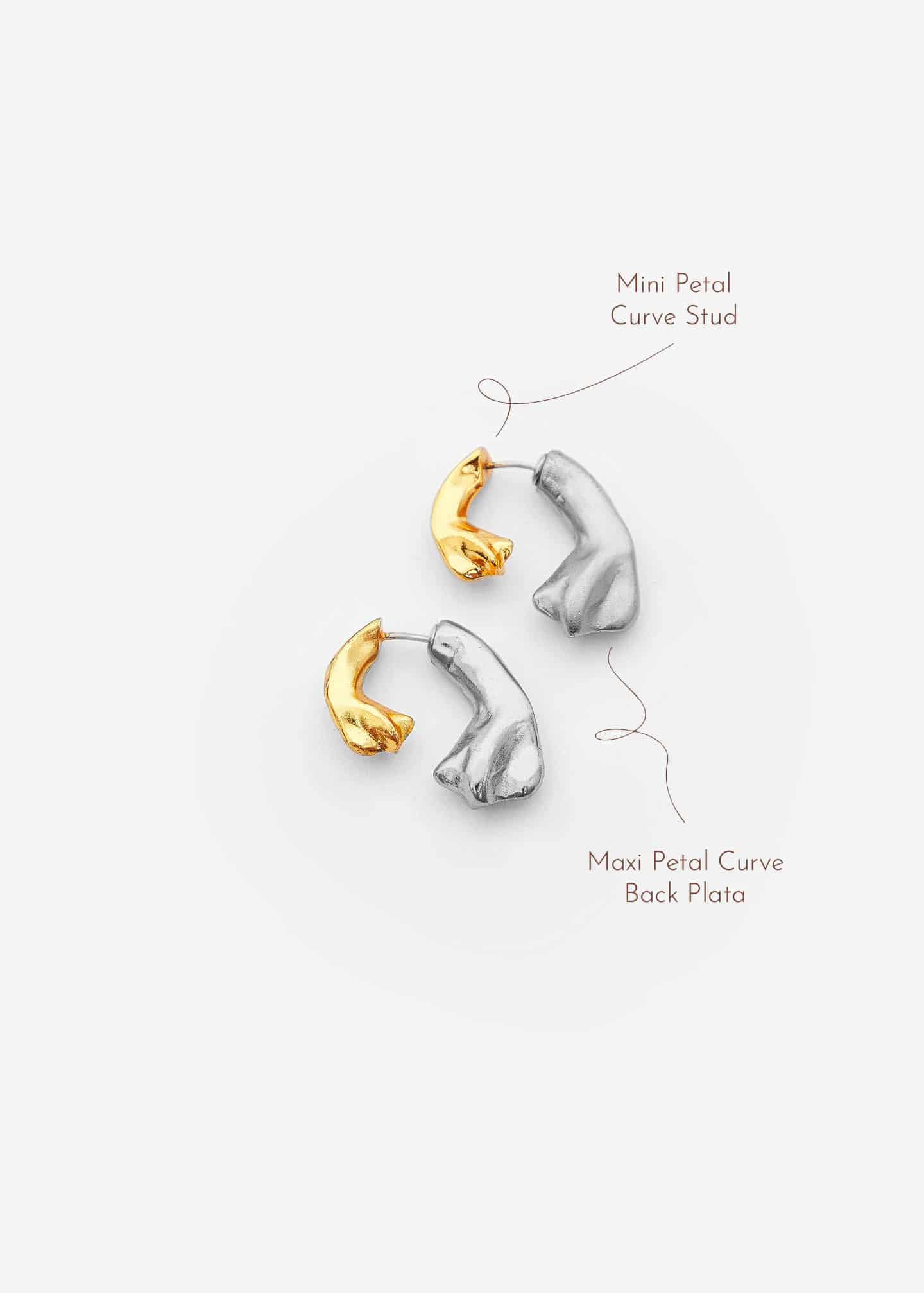 Mini Petal Curve Stud - miniatura 4