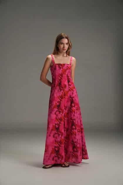 MARDI LOLA LINEN LONG DRESS - miniatura 1