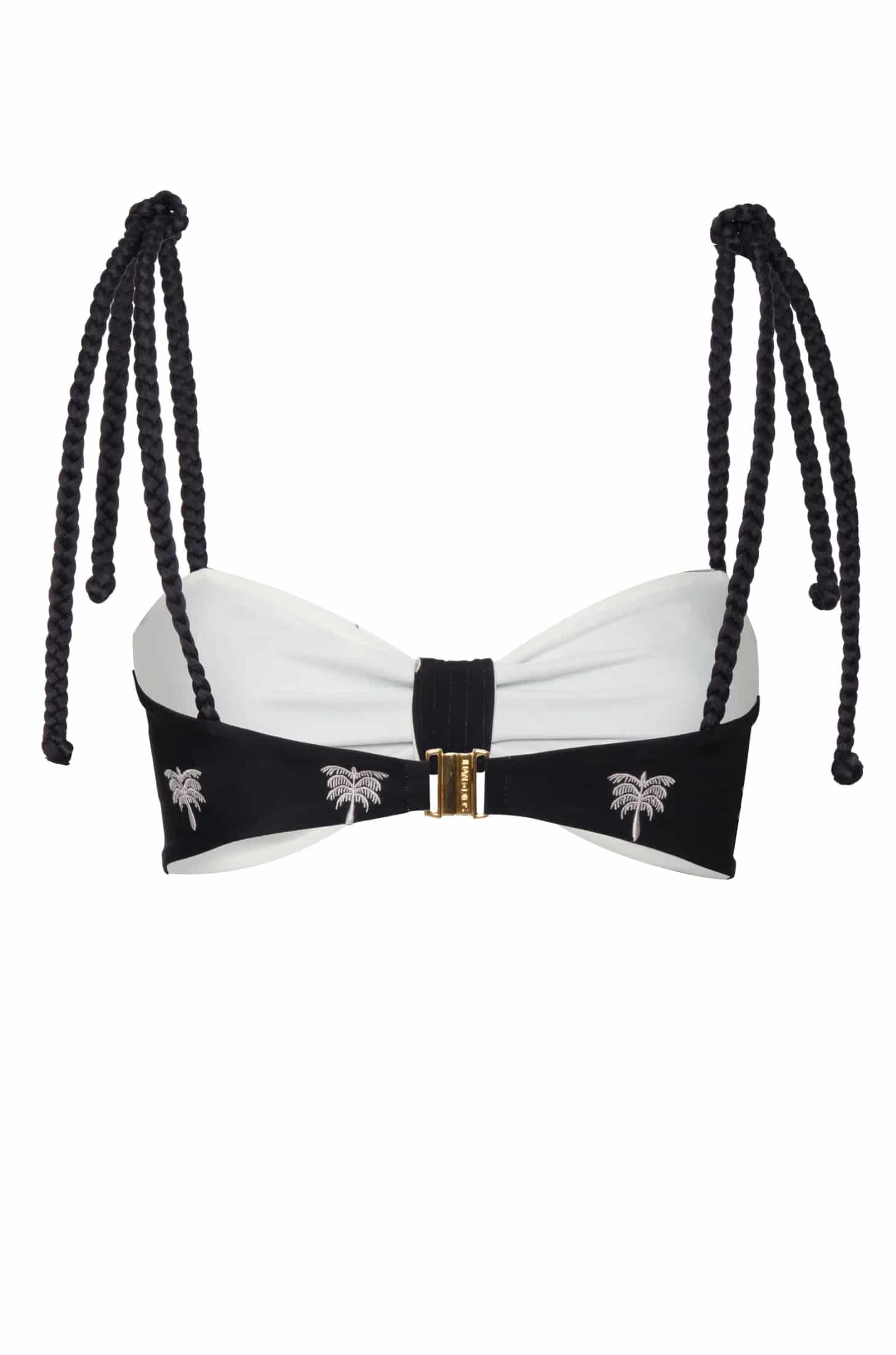 San Miguel Embroidered Top / Black - Ivory Polka Palms - miniatura 3