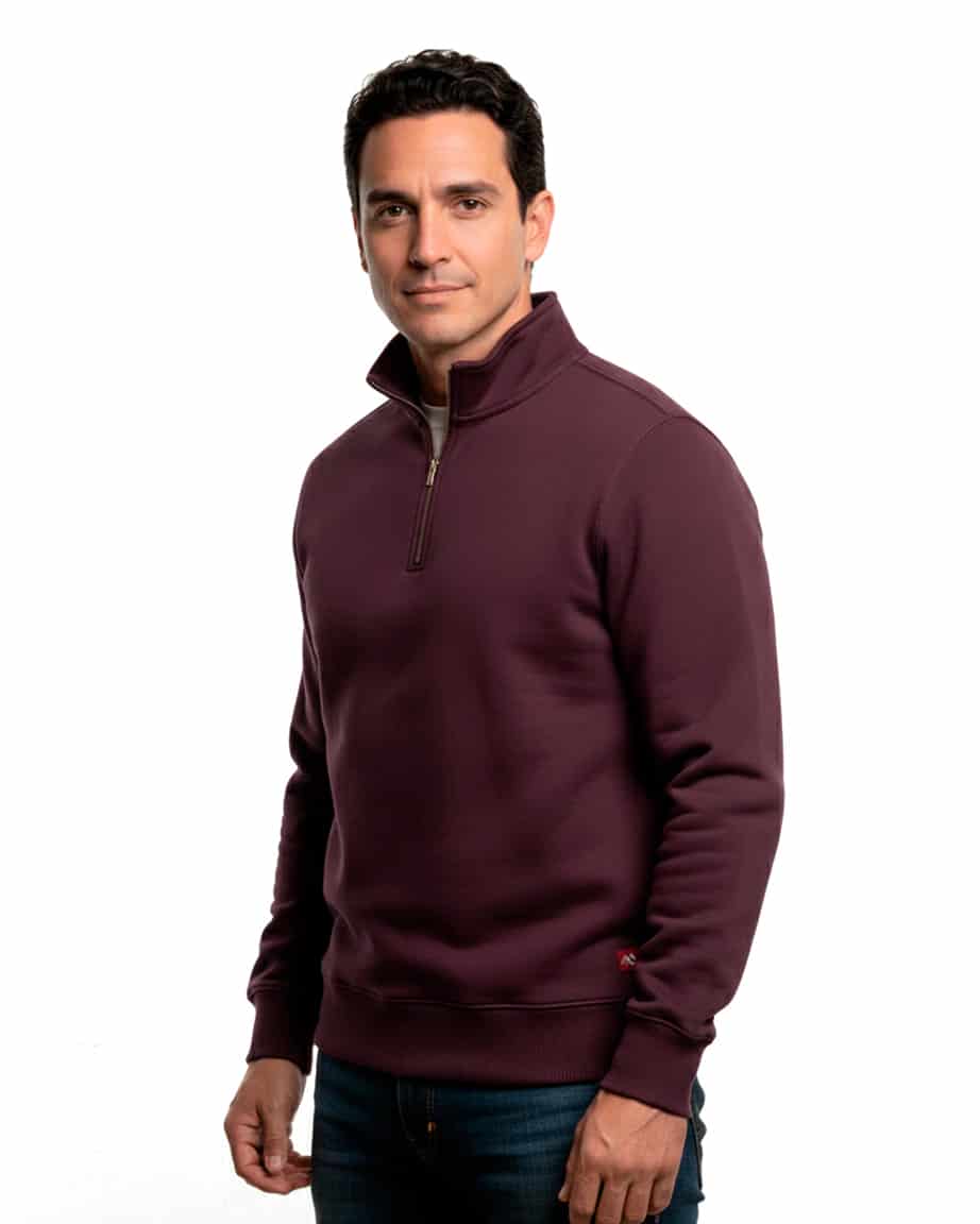Buzo cuello alto hombre Vinotinto Burdeos - miniatura 7