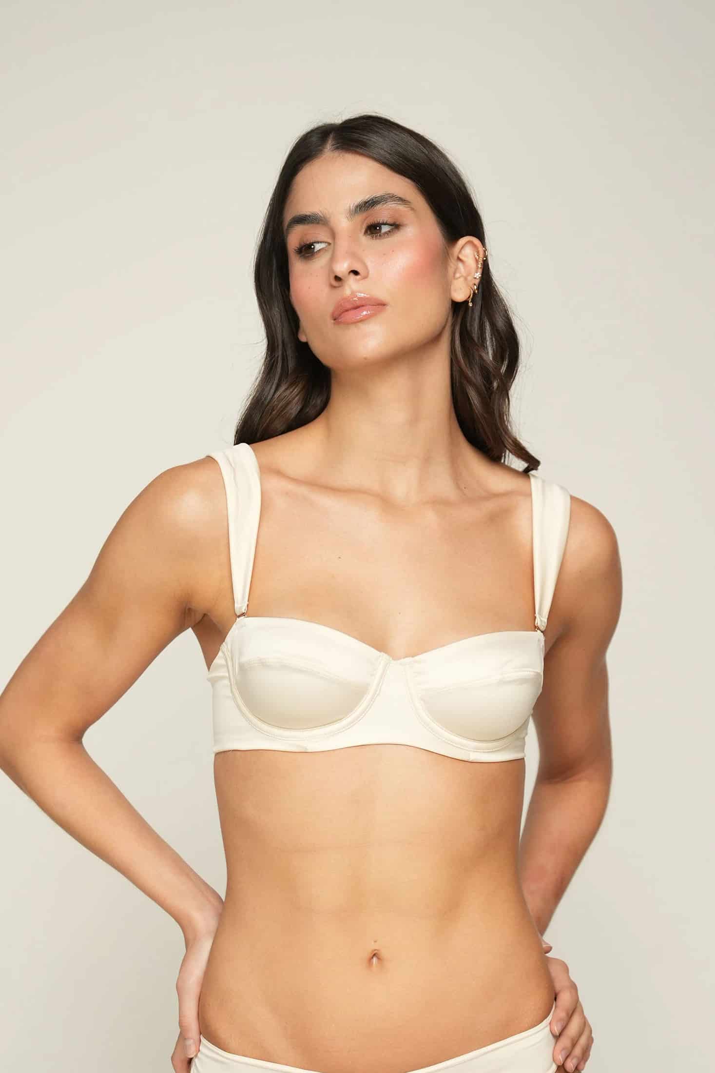 STRAPLESS CON ARO ELLIPSE SUAVIDAD PERLA - miniatura 1