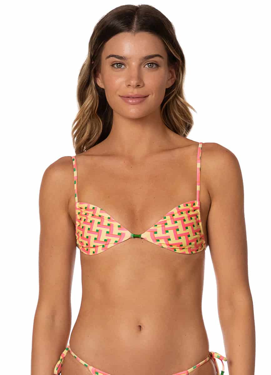 Maaji Blush Tide Ariel Sliding Triangle Bikini Top - miniatura 4
