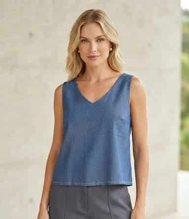 Blusa Juana Indigo Medio - miniatura 2