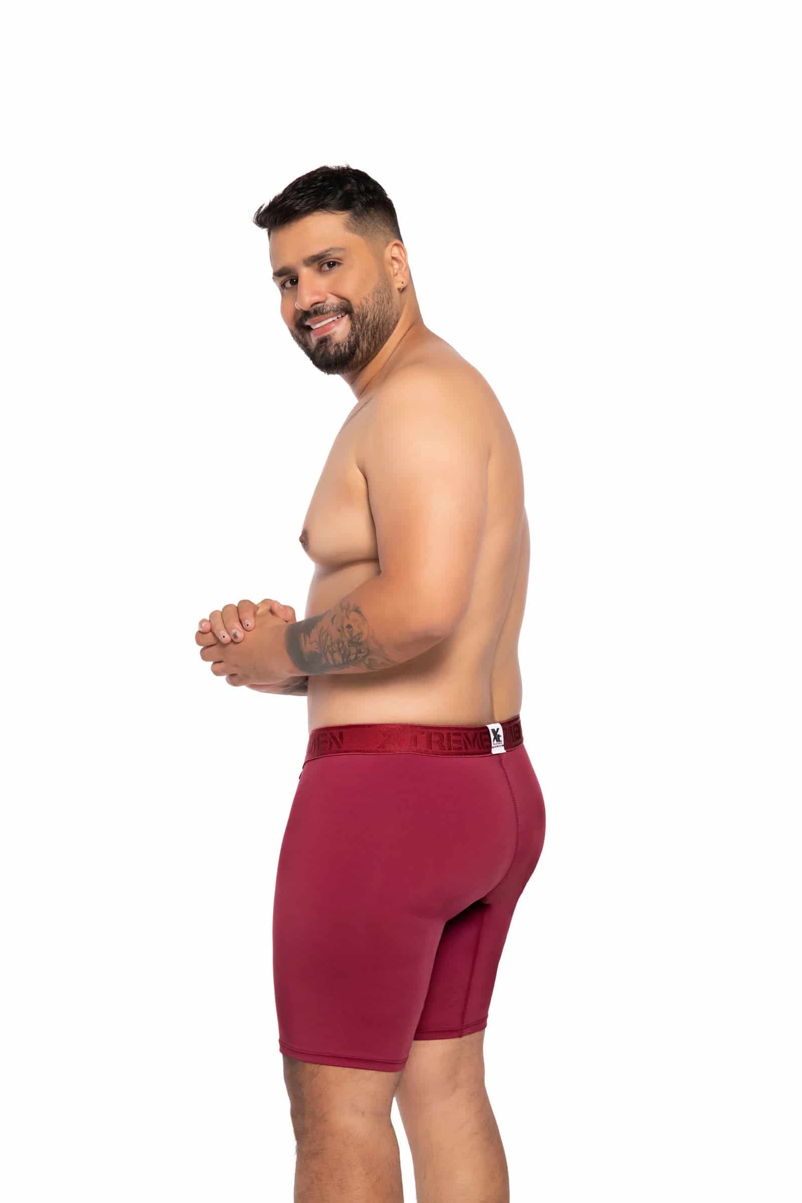 BOXER CLASICO EXTRAGRANDE MICROFIBRA NYLON VINO - miniatura 2