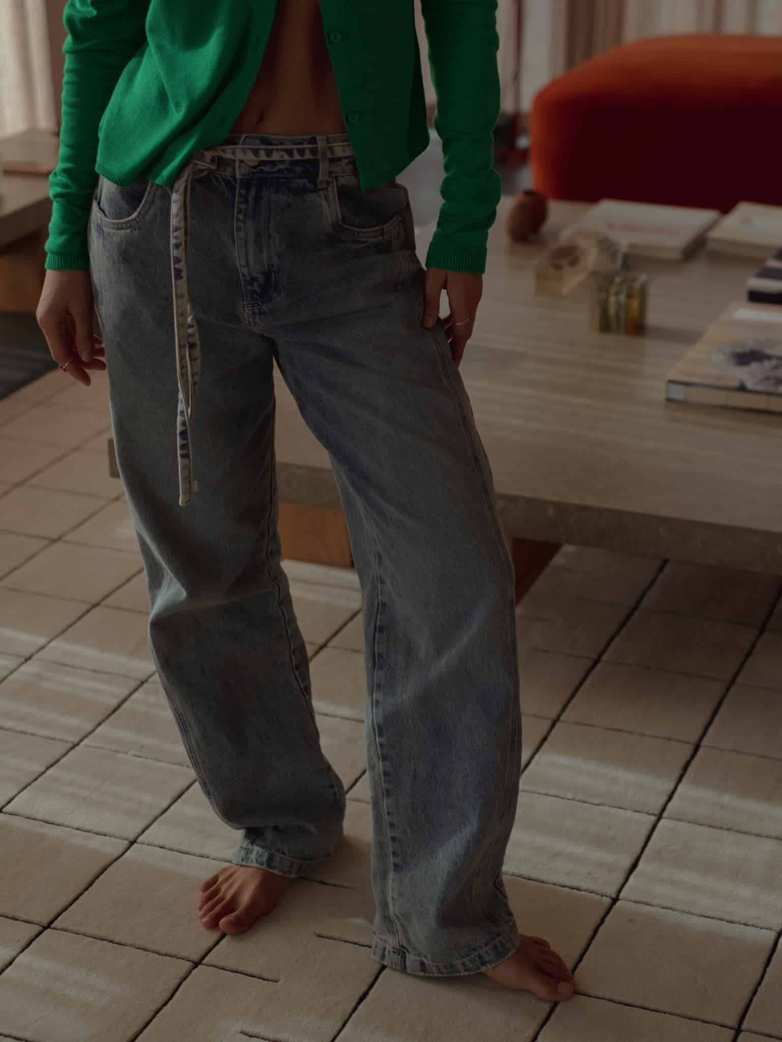 LOOSE CORD JEAN - DIRTY WASH CLEAR BLUE - miniatura 6